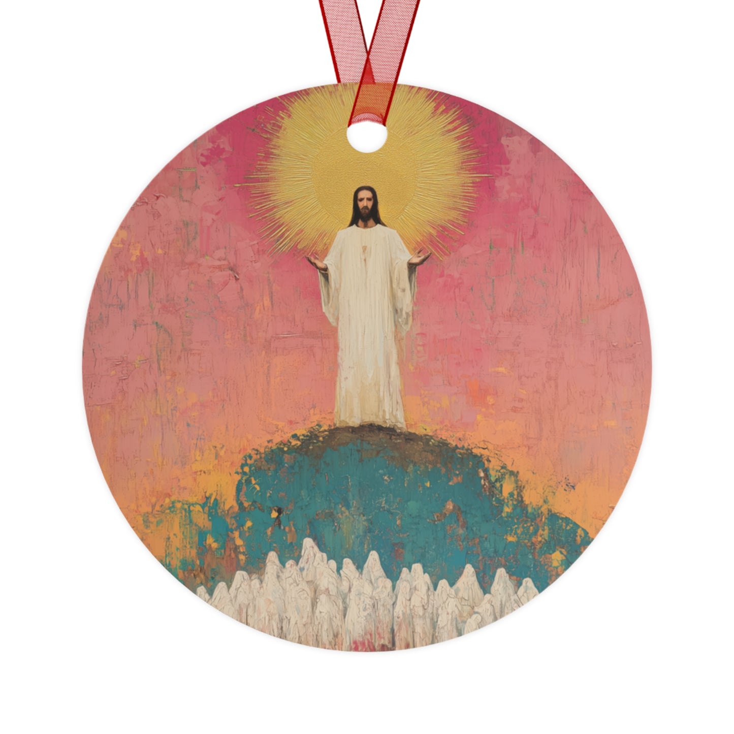 Light Pierced the Abyss Ornament - Religious Holiday Christmas Ornament and Keepsake - Double sided Keepsake