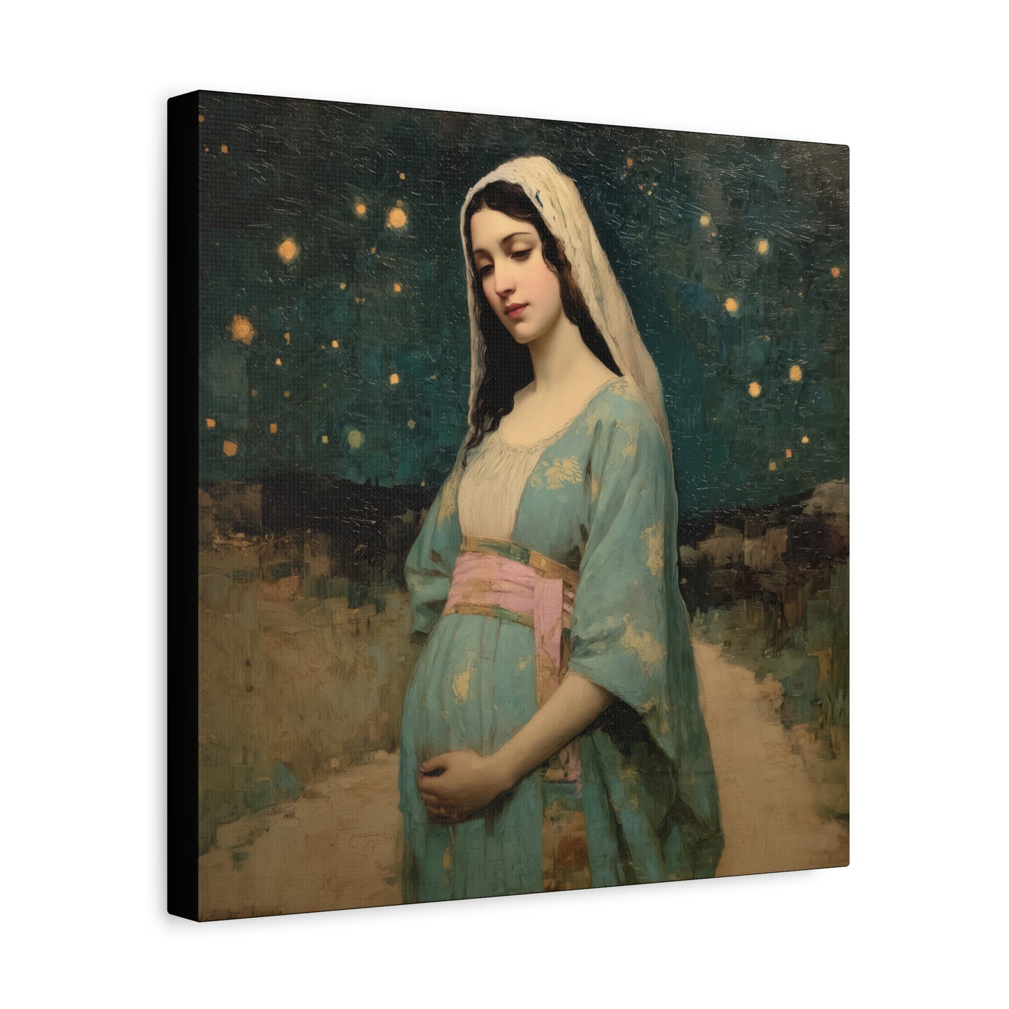 Our Lady of 'O' - Our Lady of Expectation - Mother Mary - Marian Art - Gallery Wrapped Canvas - Print - Catholic Art Print