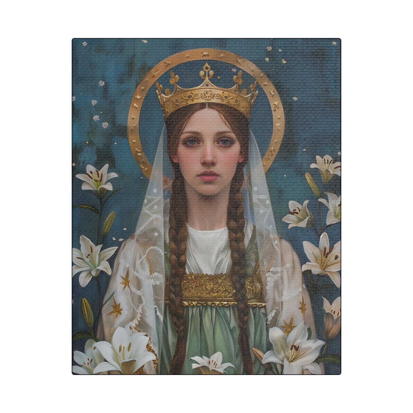 Saint Isabel of France - Museum Wrapped Canvas - Sanctified Souls Print - Religious Art - Catholic Saint