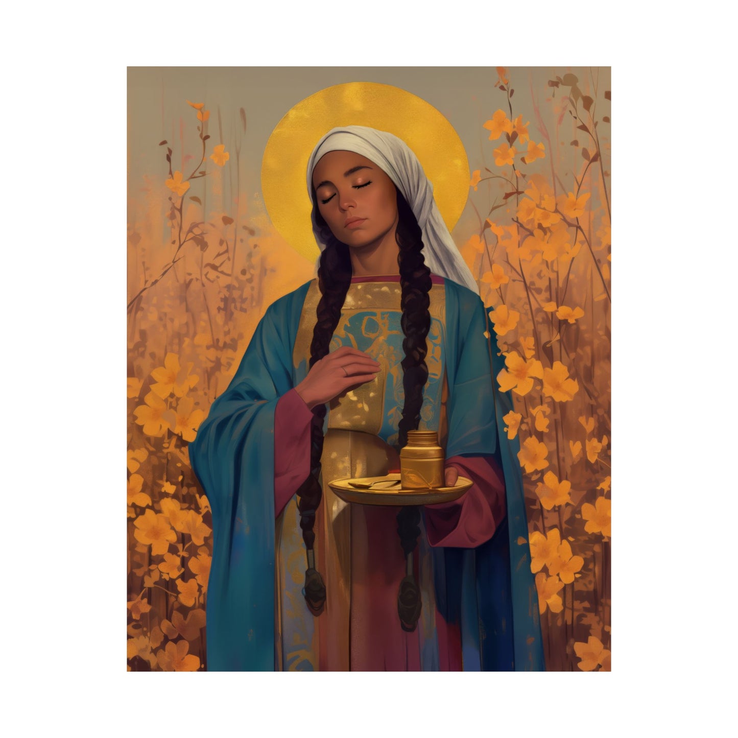 Saint Hermione of Ephesus - Sanctified Souls Print - Multiple Sizes - Premium Matte Vertical Posters