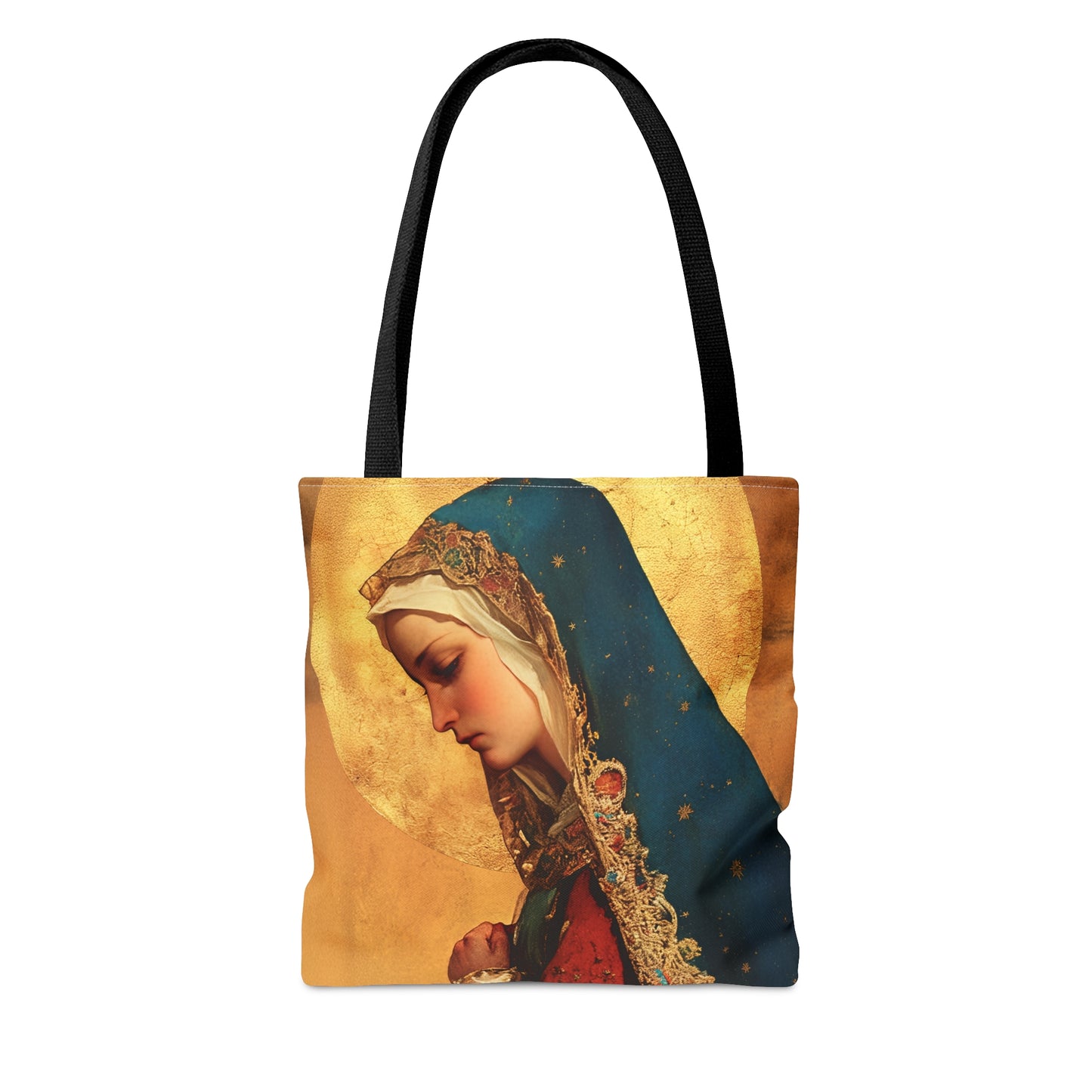 Our Lady of Mercy / Our Lady of Ransom - Tote Bag - Large Medium Small Faith Art Bag - Bible Study Faith Purse - Double Sided Prayer Tote