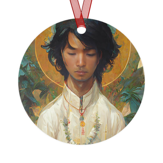 Saint Lorenzo Ruiz Ornament - Religious Holiday Christmas Ornament and Keepsake - Double sided Keepsake Religious Ornament