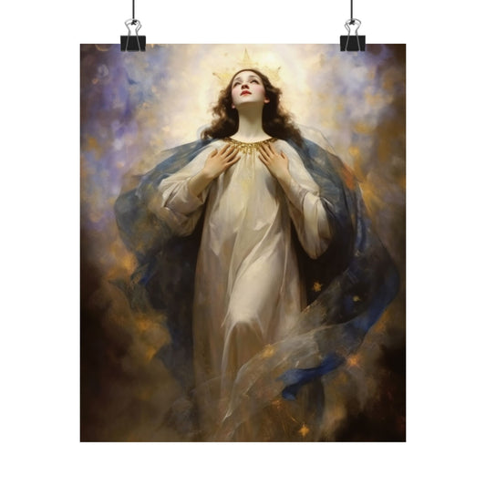 The Assumption of Mary Print - Sanctified Souls Print - Multiple Sizes - Premium Matte Vertical Posters
