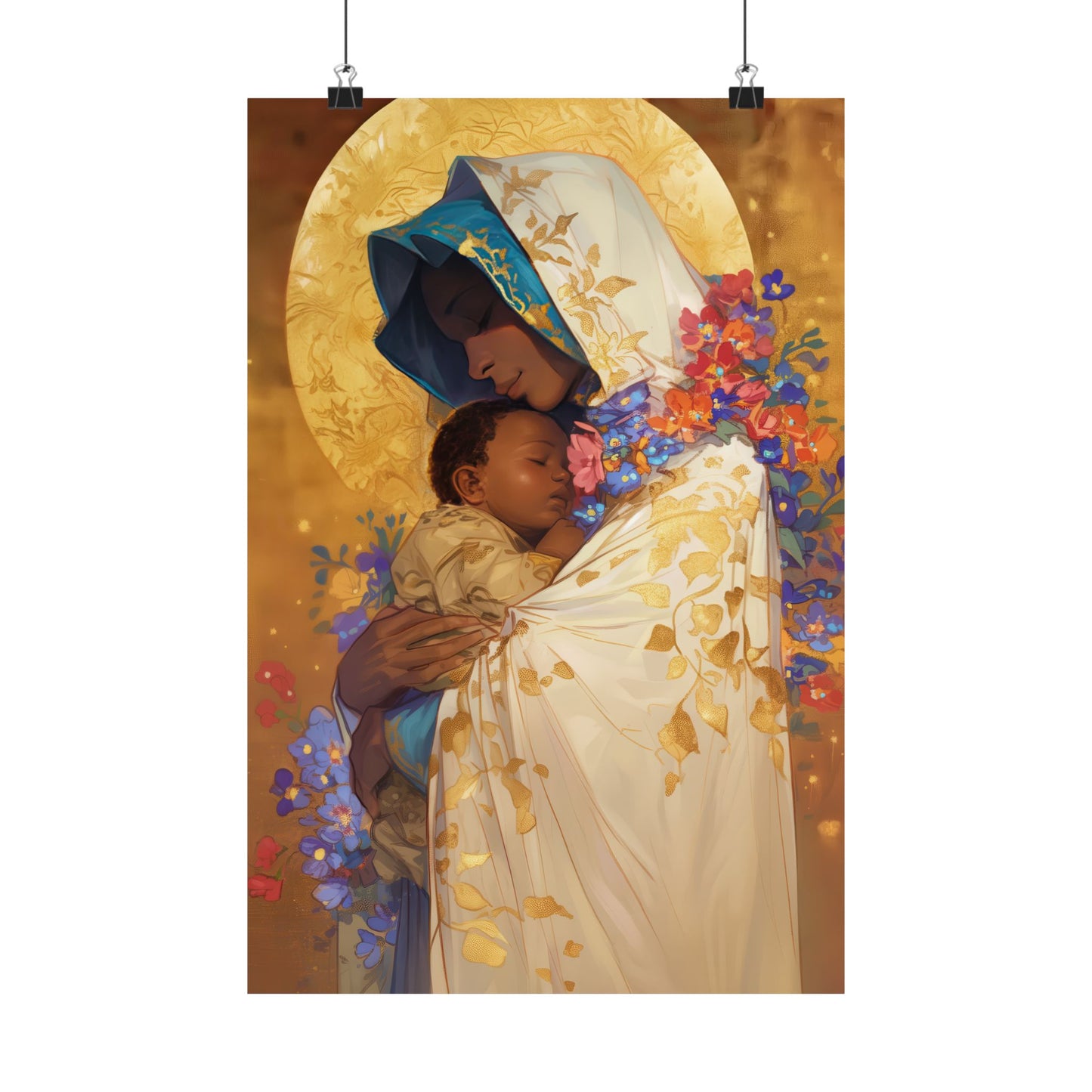 Divine Radiance- Our Lady of Kibeho's Blessing - Sanctified Souls Print - Multiple Sizes - Premium Posters - Catholic Art - Christian