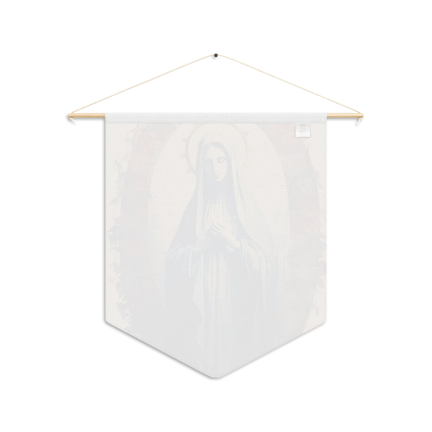 Mary the Blessed Virgin Wall Banner / Wall Hanging - Prayer room art - Mother Mary Art - Nursery Room print - 18" x 21"
