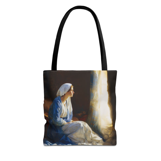 Mary's Yes - Quiet Fiat - Mother Mary - Marian Art - Tote Bag - Large Medium Small Faith Art Bag - Tote Purse