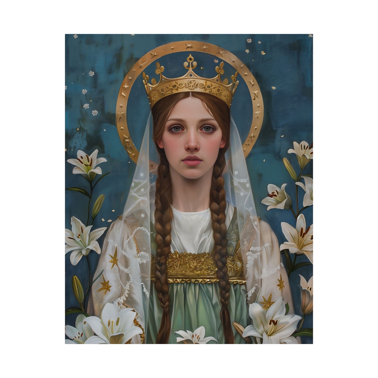 Saint Isabel of France - Sanctified Souls Print - Multiple Sizes - Premium Matte Vertical Posters - Matilda of Ringelheim