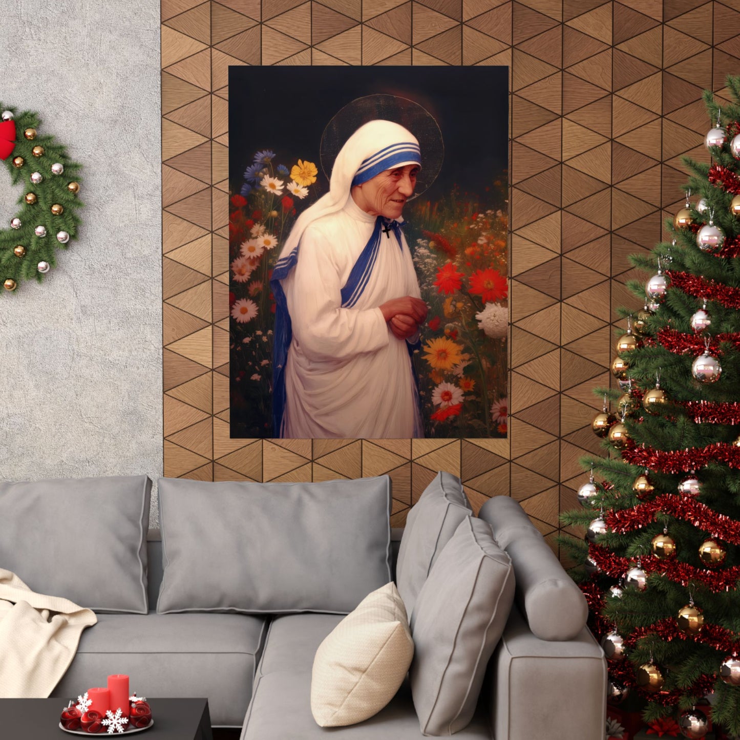 Saint Teresa of Calcutta / Mother Teresa - Sanctified Souls Print - Multiple Sizes - Premium Posters - Catholic Art - Christian Home Decor Artwork