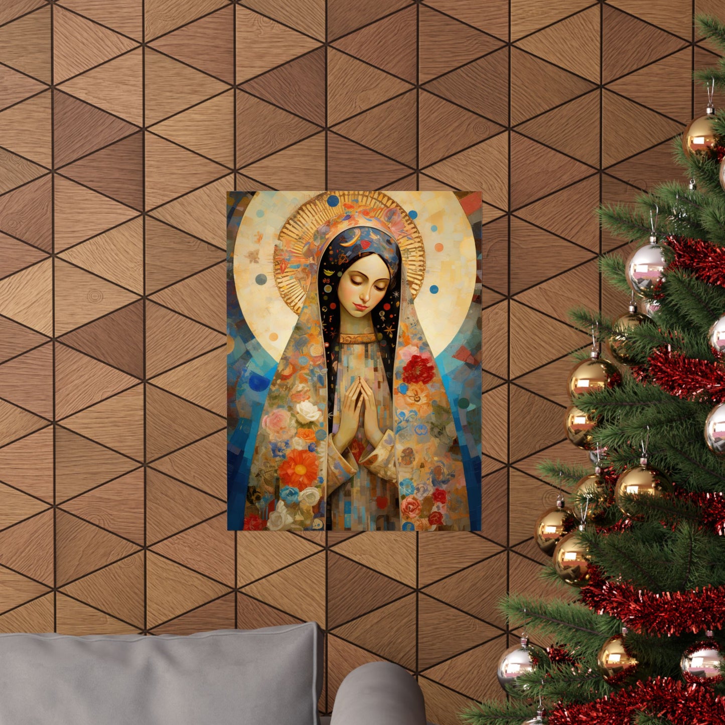 Lady of Guadalupe Icon of Love - Sanctified Souls Print - Multiple Sizes - Premium Matte Vertical Posters