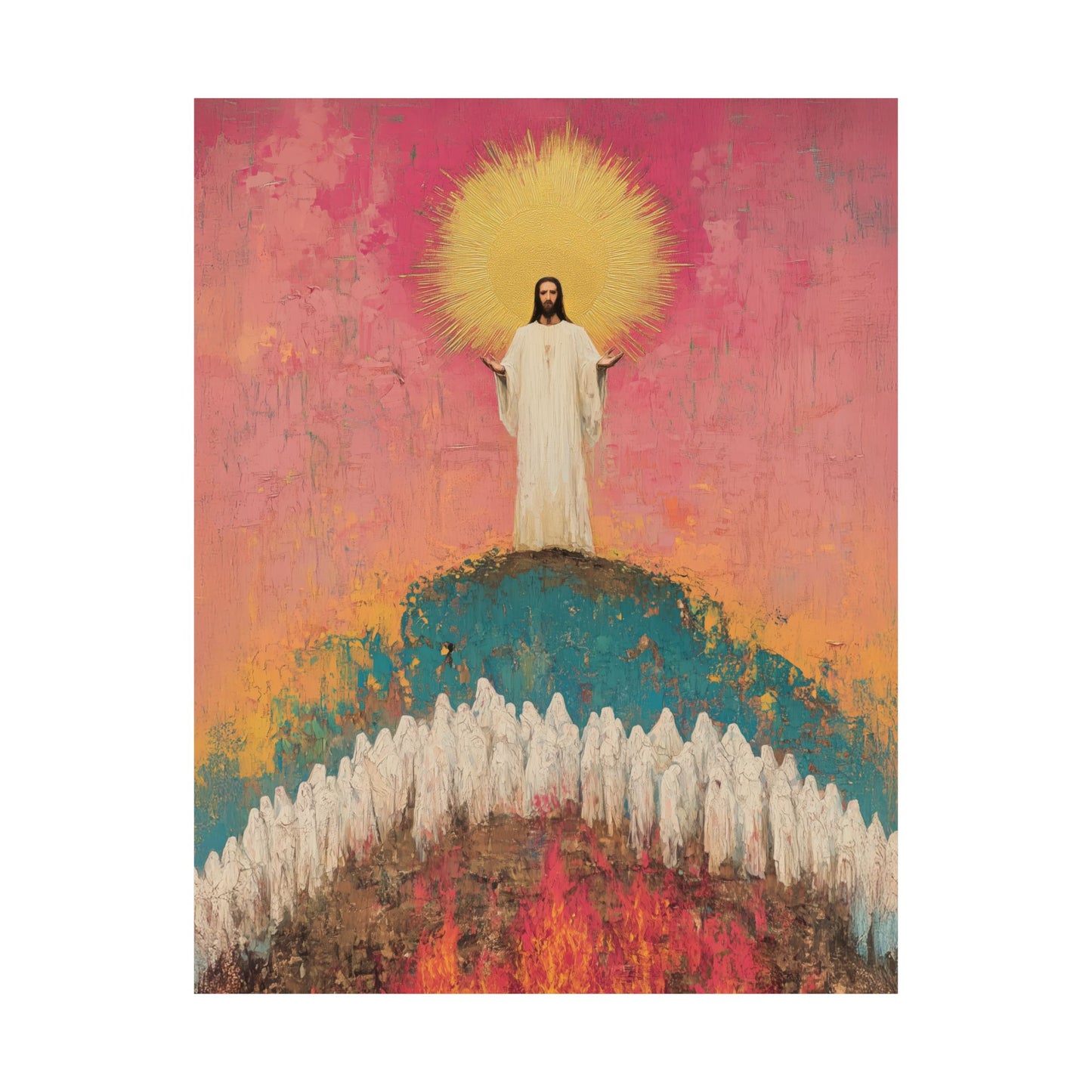 Light Pierced the Abyss - Sanctified Souls Print - Multiple Sizes - Premium Matte Vertical Posters - Catholic