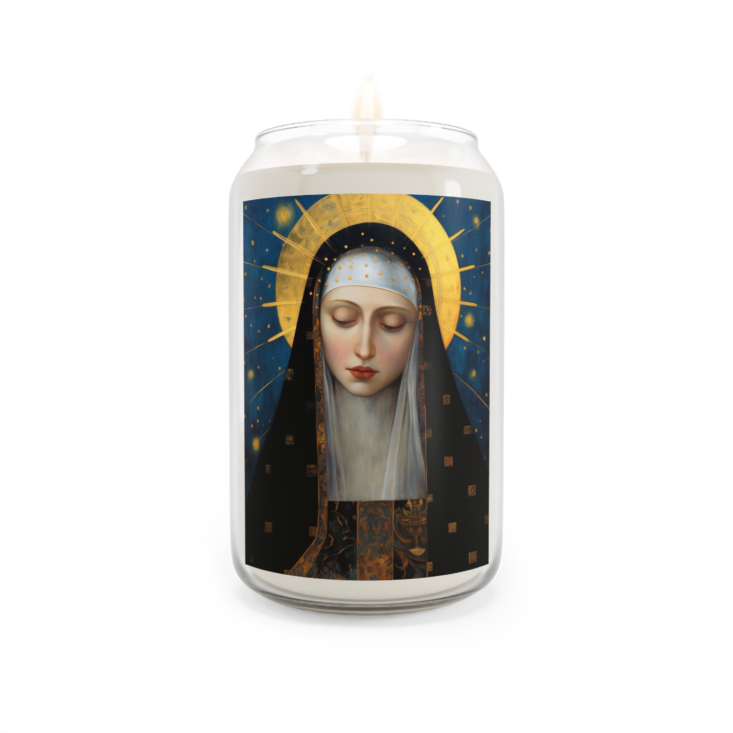 Saint Brigid of Sweden - Scented Prayer Candle, 13.75oz - Tall Size - Religious Prayer Candle - Catholic Art - Religious Gift - Fine Art