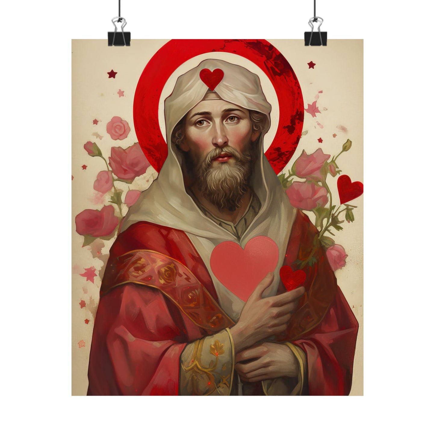 Saint Valentine Print - Sanctified Souls Print - Multiple Sizes - Premium Matte Vertical Posters