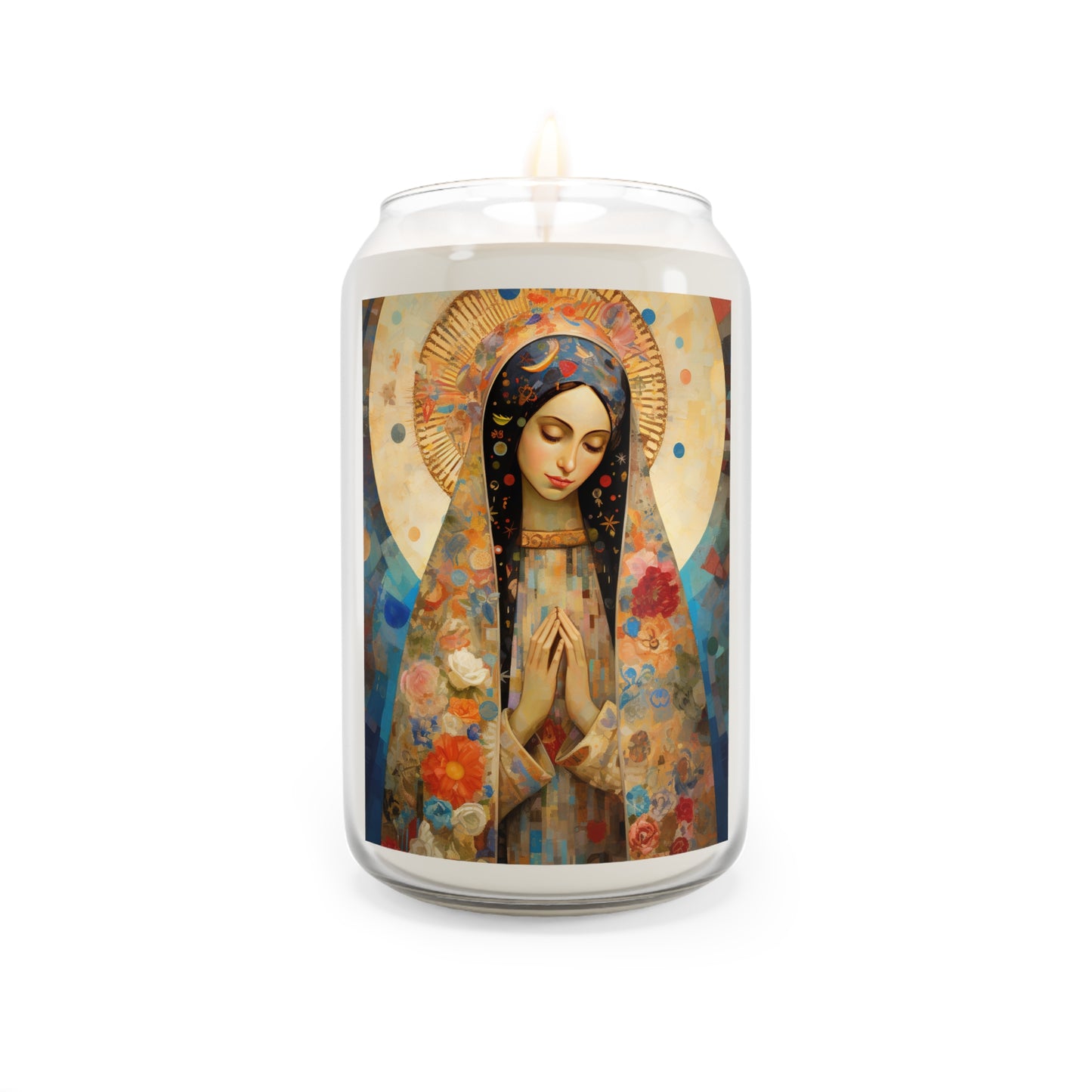 Lady of Guadalupe Icon of Love  - Scented Prayer Candle, 13.75oz - Tall Size - Religious Prayer Candle - Religious Gift
