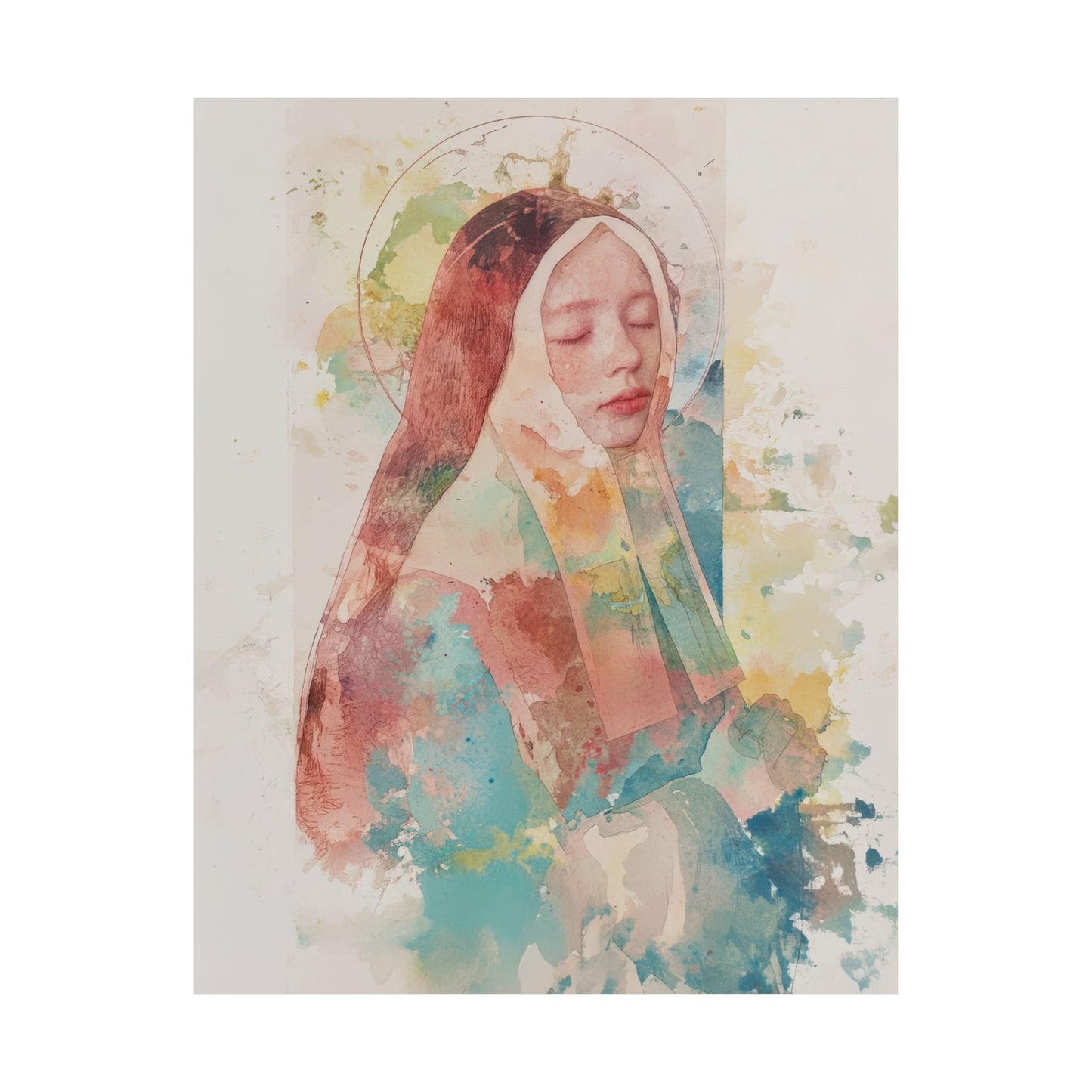 Saint Bernadette  - Sanctified Souls Print - Multiple Sizes - Premium Matte Vertical Posters - Catholic