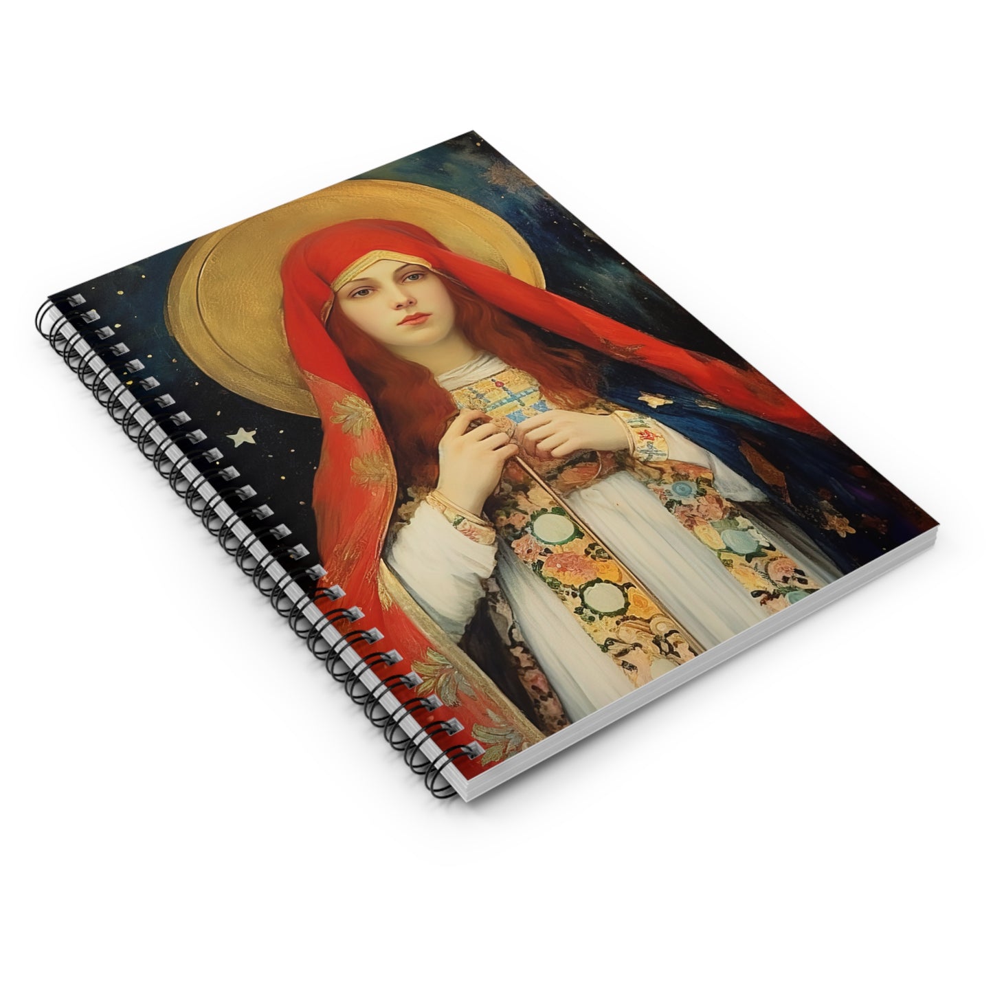 Saint Sabina Journal - Sanctified Souls Art - Religious Based Notebook - Spiral Notebook - Ruled Line