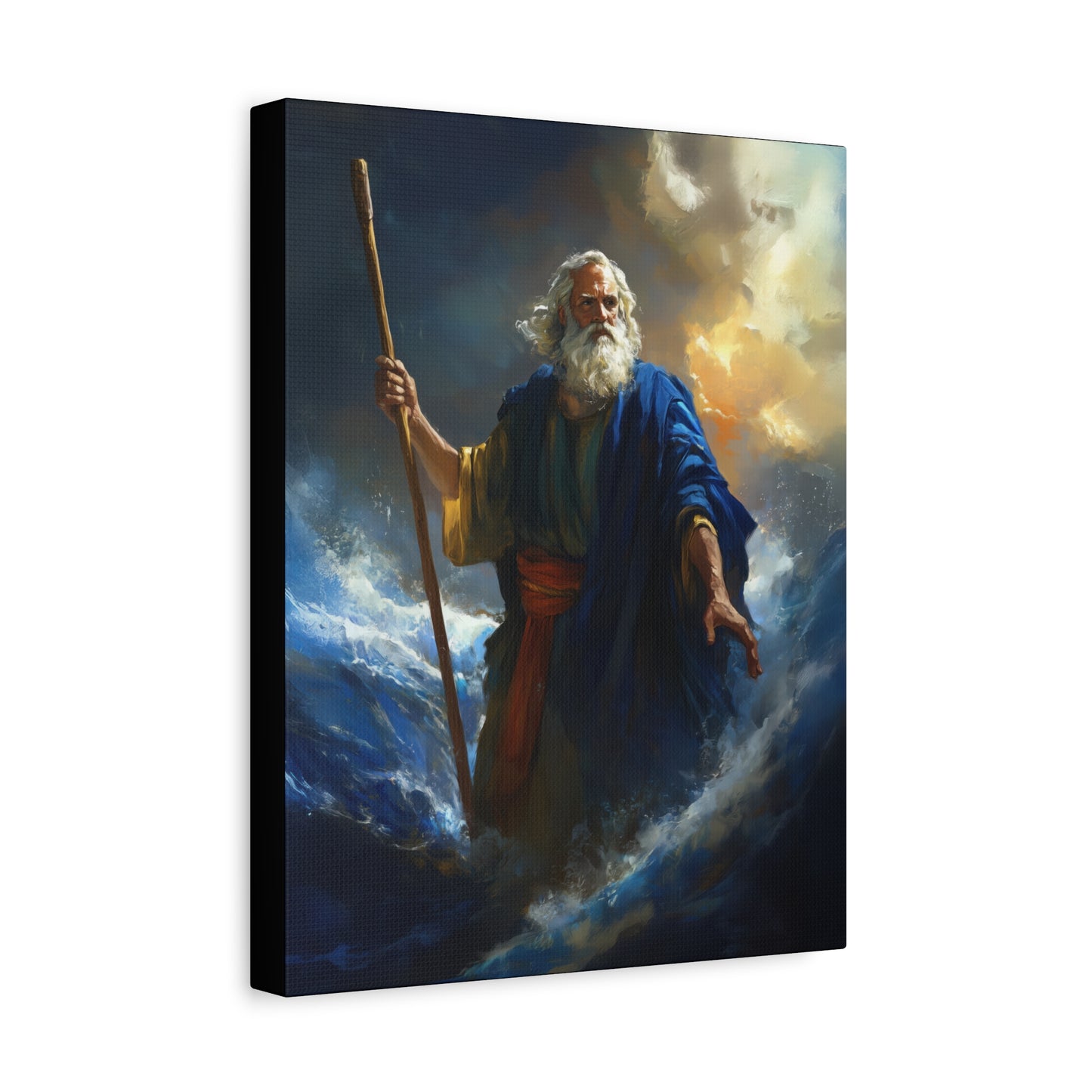 Moses Before the Trembling Sea - Gallery Wrapped Canvas - Print - Religious Art for your Home - Catholic Art