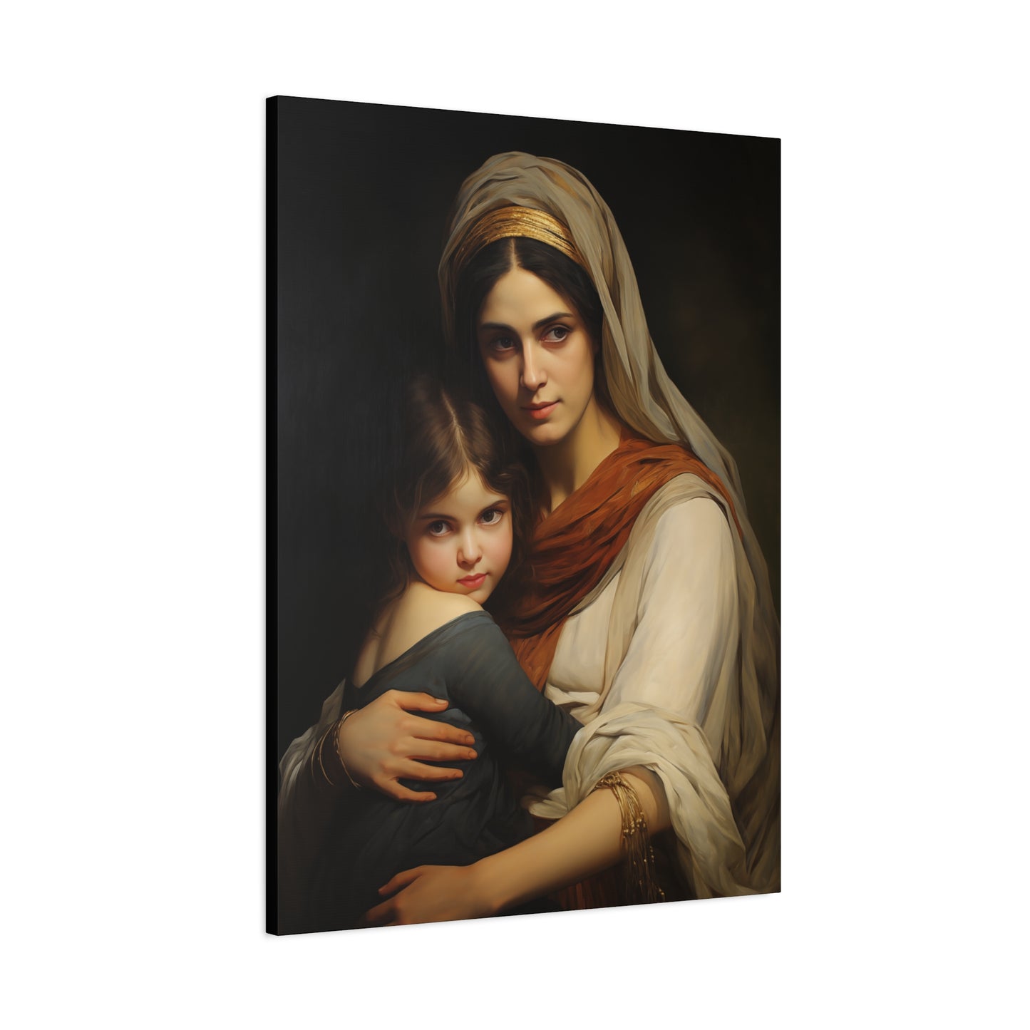 Saint Anne mother of Mary the Blessed Virgin - Museum Wrapped Canvas - Sanctified Souls Print - Religious Art for your Home