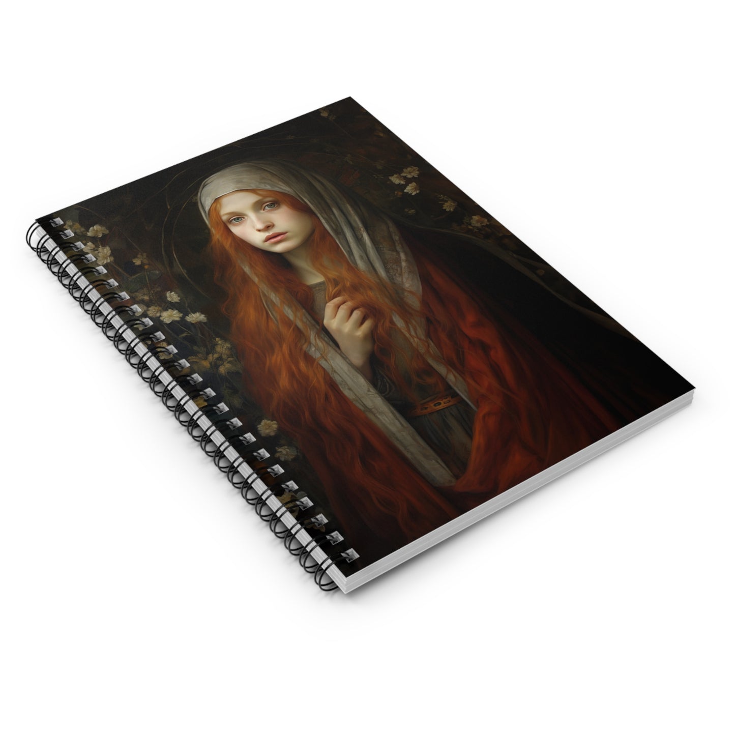 Path to Enlightenment- Mary Magdalene's Awakening - Sanctified Souls Art - Religious Based Notebook - Spiral Notebook - Ruled Line