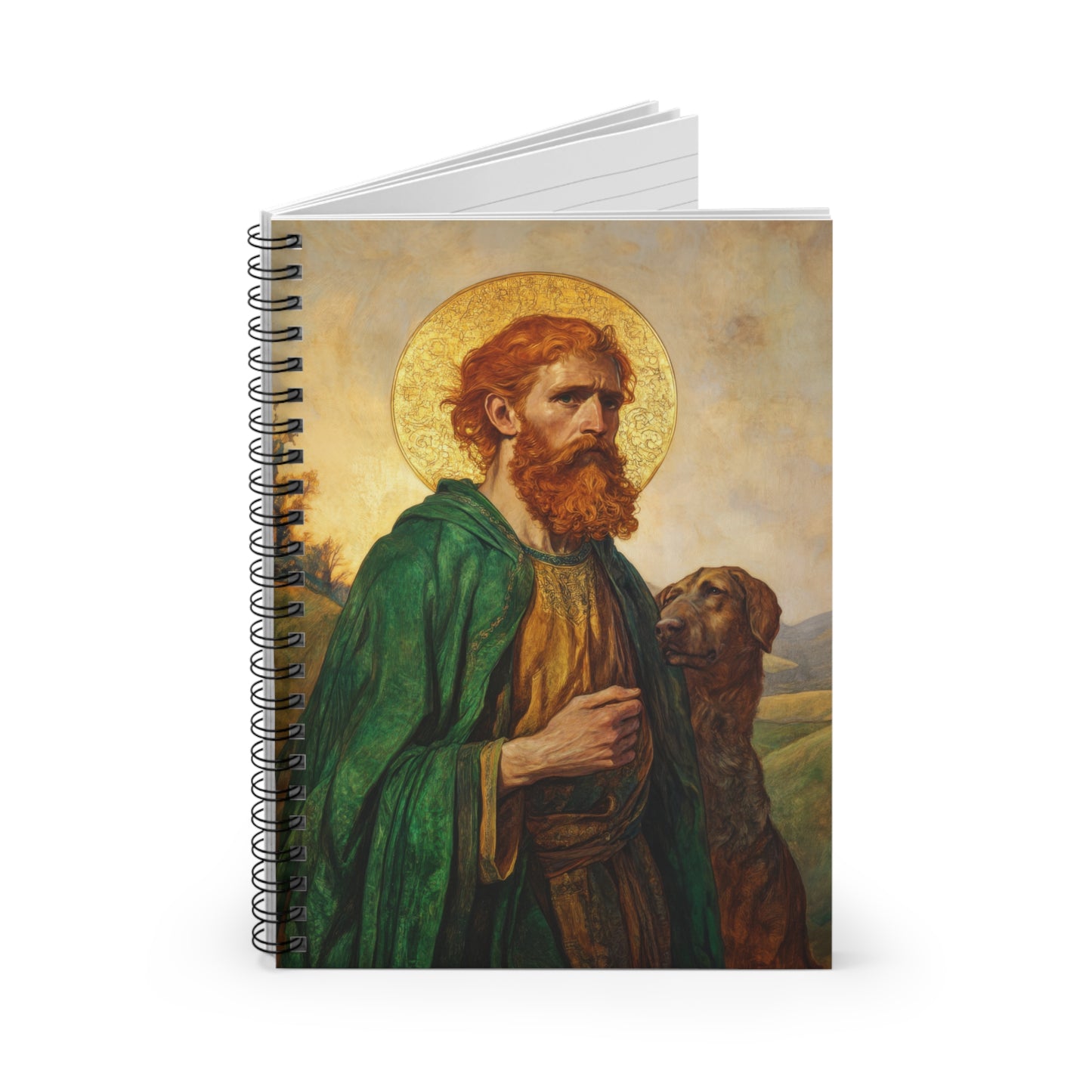 Saint Andrew the Scot - Sanctified Souls Art - Religious - Spiral Notebook - Ruled - Catholic Religious - Devotional Prayer Journal