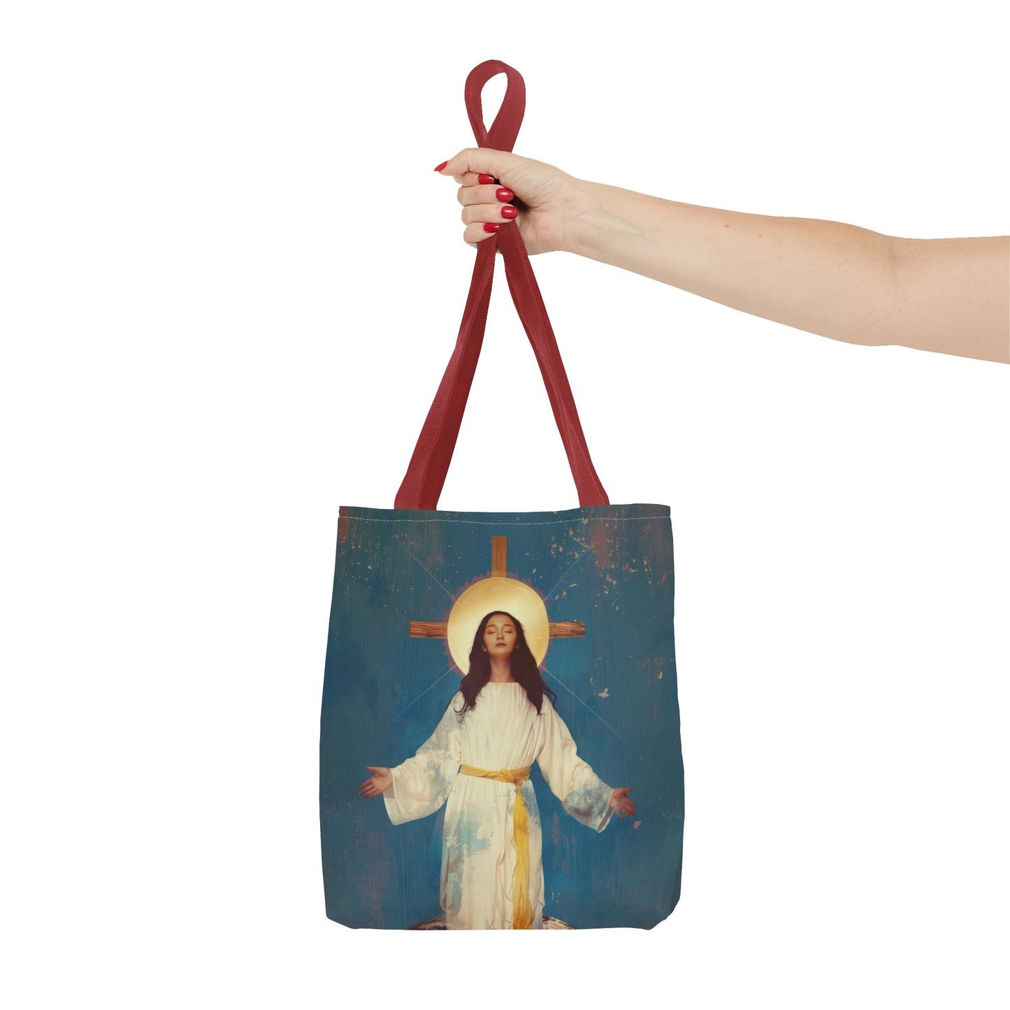 Our Lady of Akita - Mother Mary - Tote Bag - Large Medium Small Faith Art Bag - Re-usable Tote Purse - Double Sided