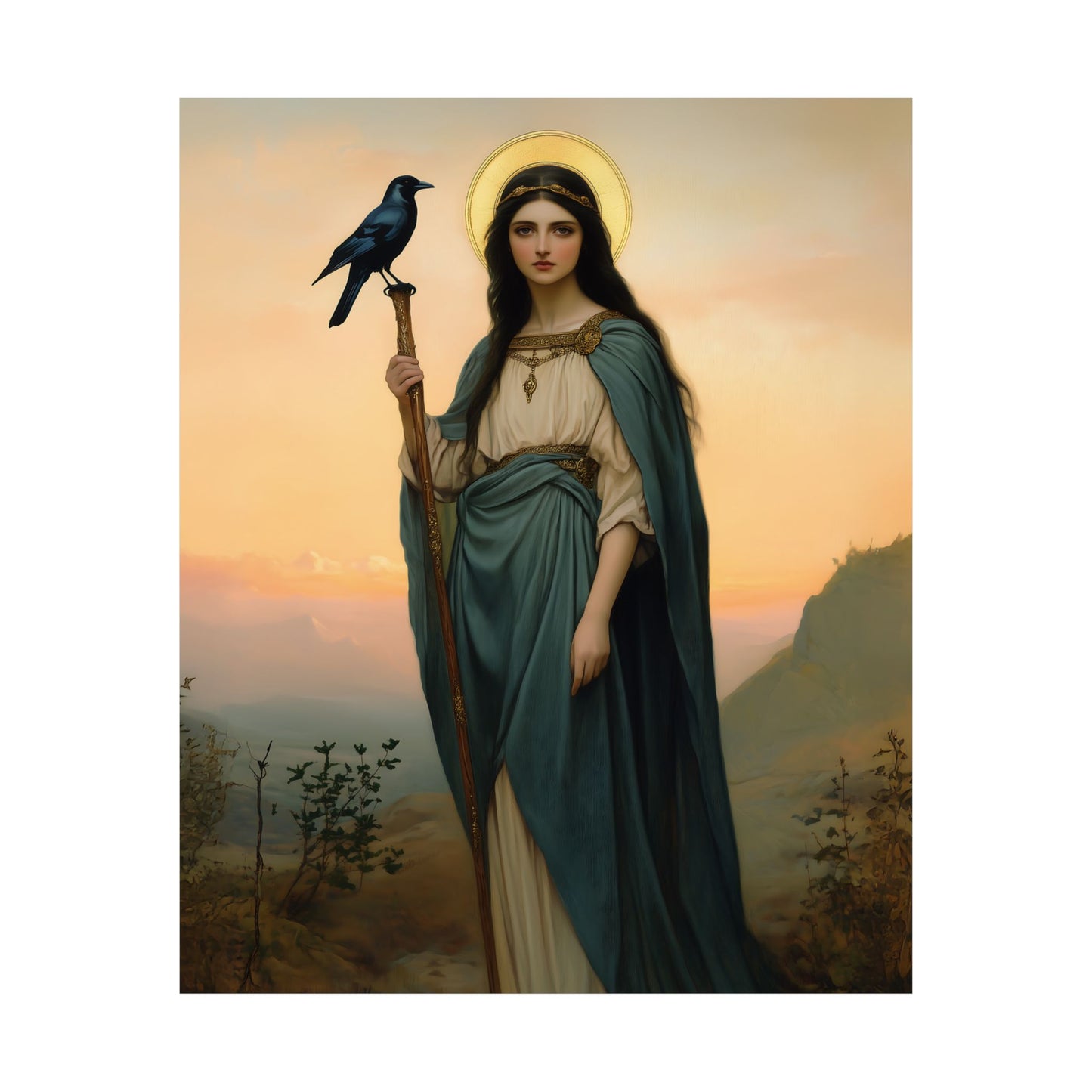 Saint Oda - Sanctified Souls Print - Multiple Sizes - Premium Posters - Catholic Art - Christian Home Decor Artwork
