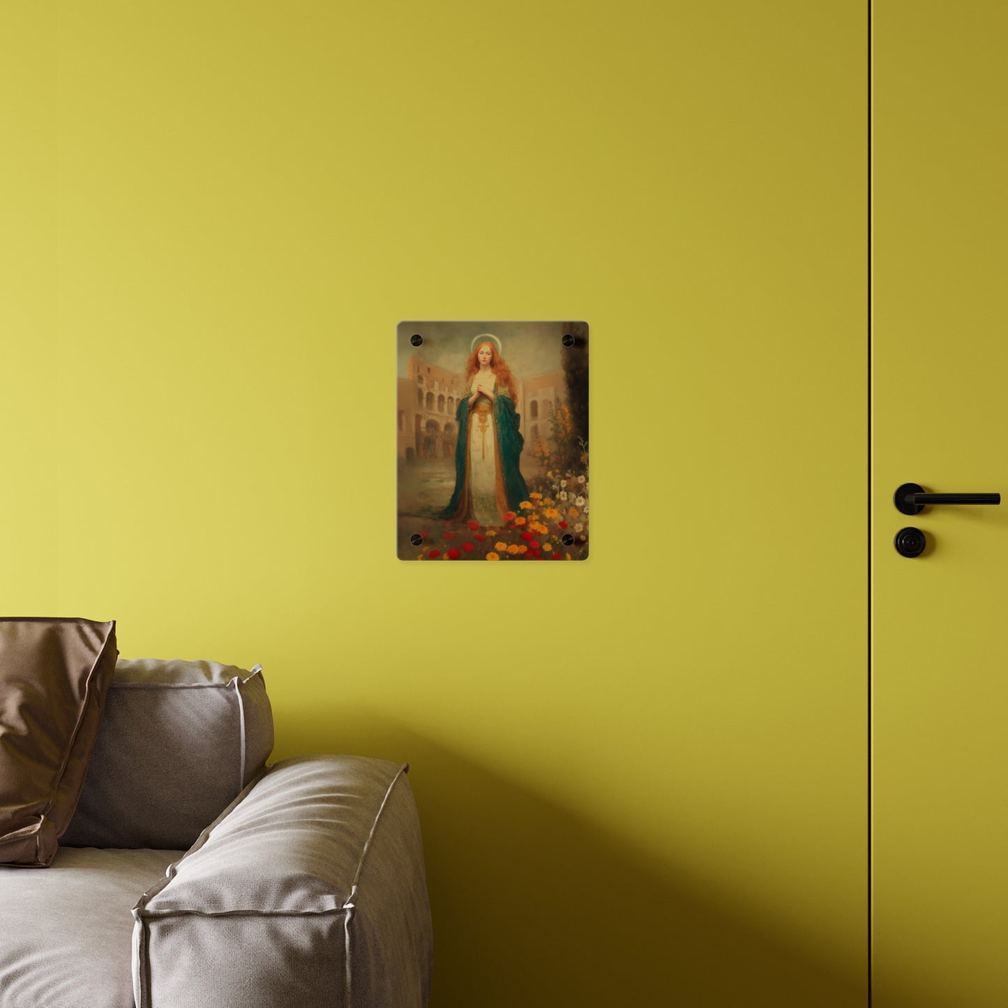 Saint Justina Wall Art Panel - Ready to Hang Acrylic Print - Catholic Saint Art - Patron Saint Print - Martyr Art