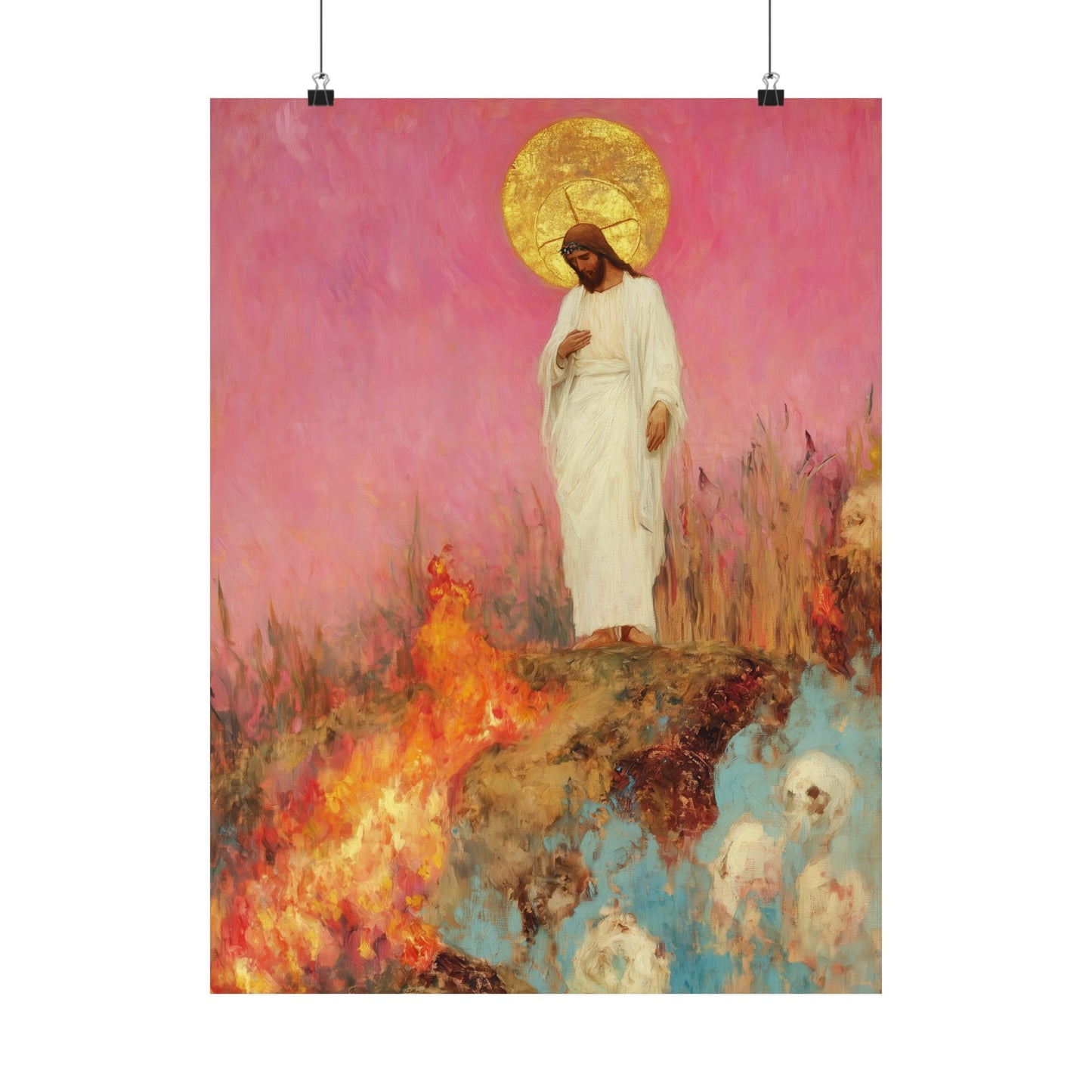 The Stone Cracked Beneath His Feet - Sanctified Souls Print - Multiple Sizes - Premium Matte Vertical Posters - Catholic
