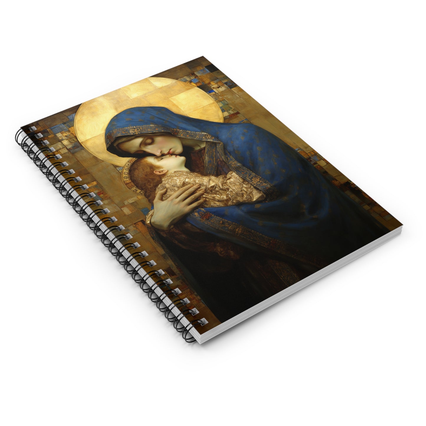 Madonna and Child Journal - Sanctified Souls Art - Religious Based Notebook - Spiral Notebook - Ruled Line - Virgin Mary and Christ Child