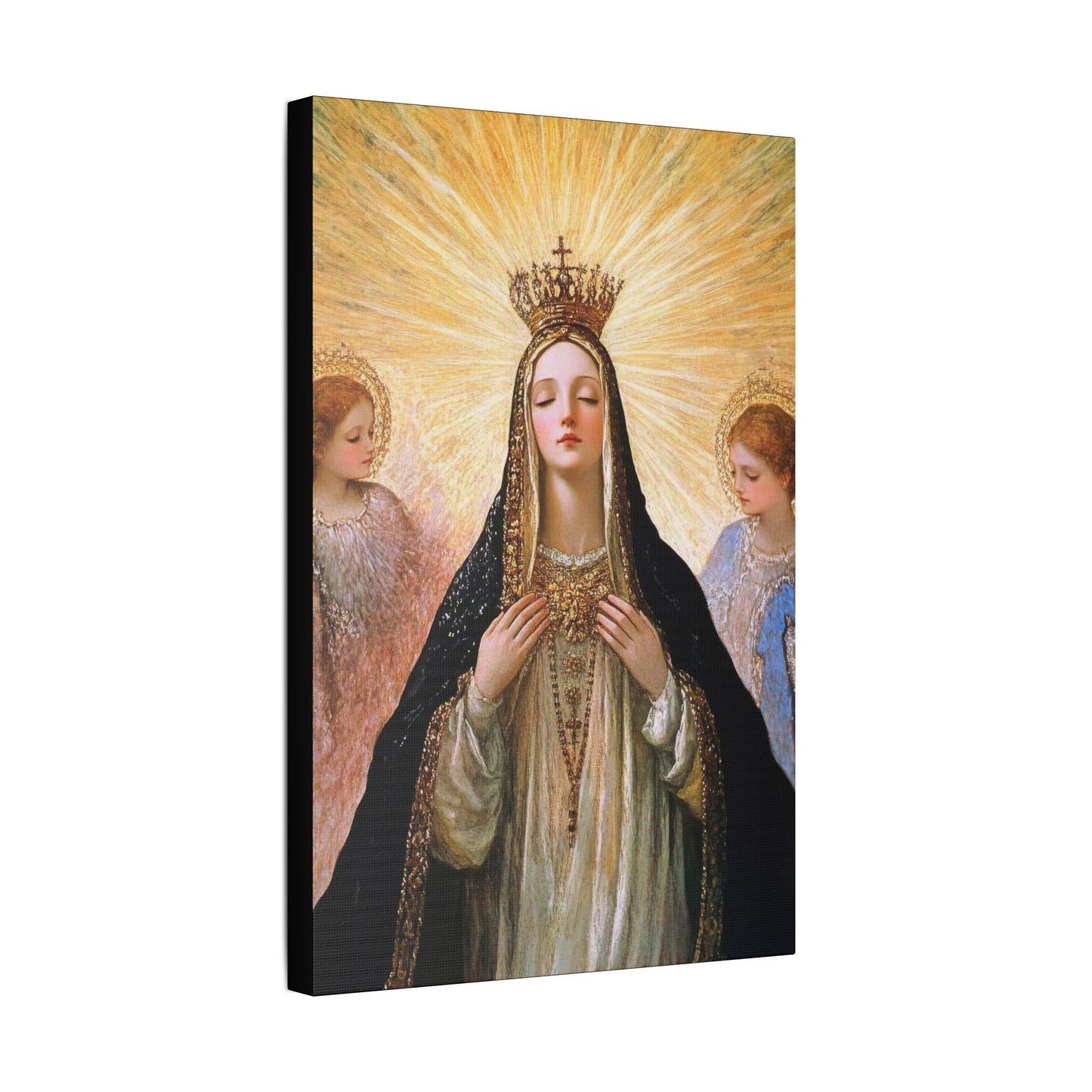Divine Majesty: The Crowning of the Queen of Heaven - Gallery Wrapped Canvas - Print - Religious Art for your Home - Christian print
