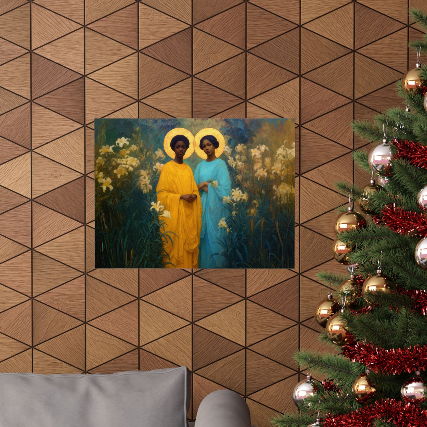 Saint Perpetua and Saint Felicity  - Sanctified Souls Print - Multiple Sizes - Premium Posters - Catholic Art - Christian Home Decor Artwork