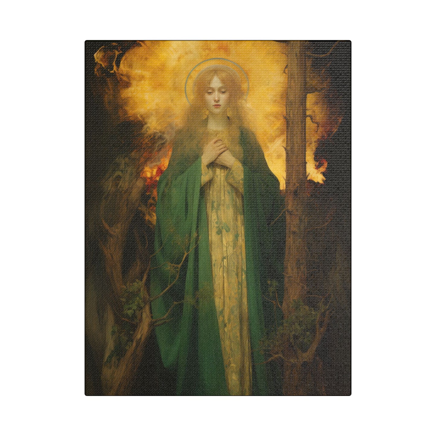 Saint Afra Canvas Print - Multiple Sizes - Catholic Home art - Museum Wrapped Canvas - Sanctified Souls Print