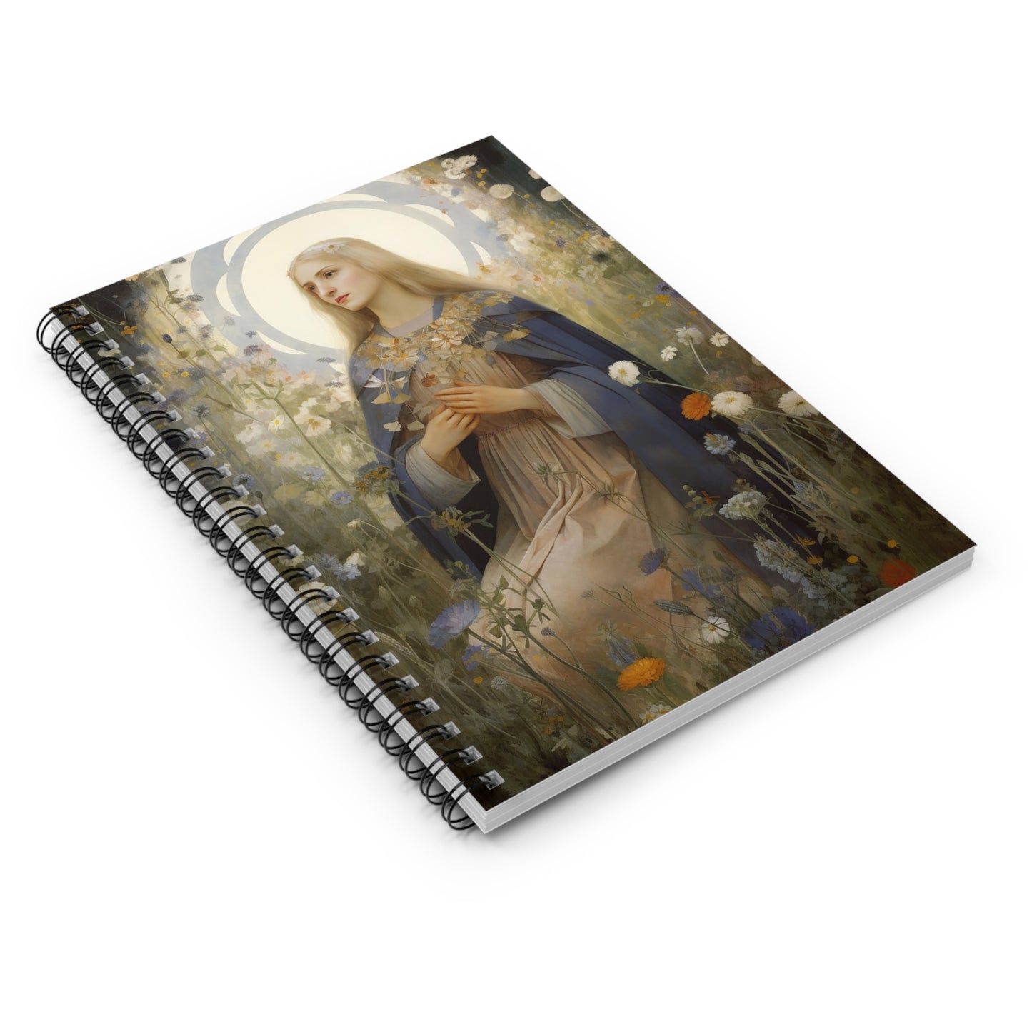 Saint Hildegard of Bingen Journal - Sanctified Souls Art - Religious Based Notebook - Spiral Notebook - Ruled Line