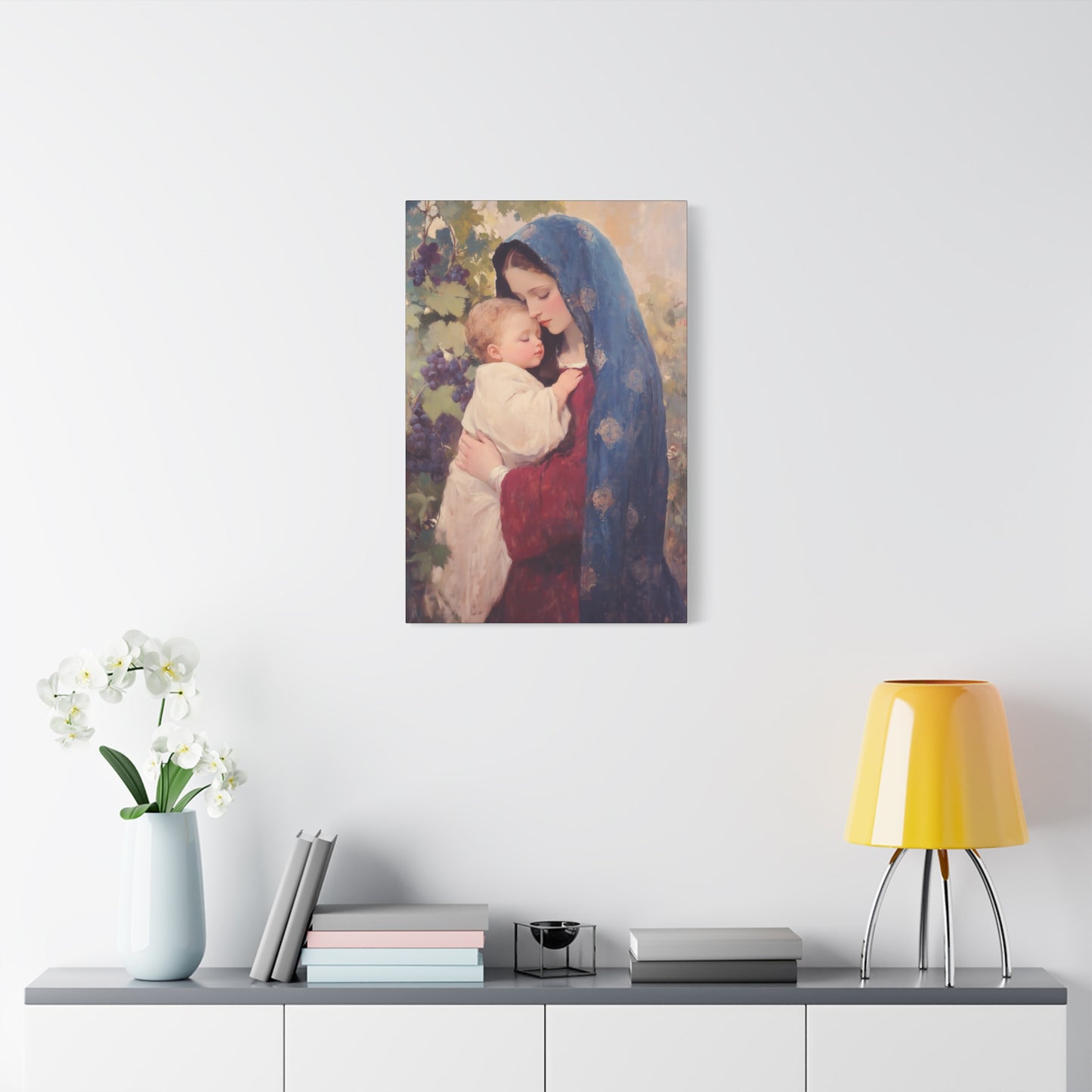 Our Lady of the Grapes / Out Lady of the Harvest - Gallery Wrapped Canvas - Print - Religious Art for your Home - Catholic Art