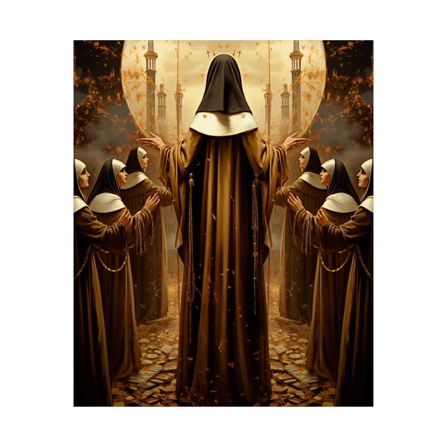 The Blessed Martyrs of Compiègne - Sanctified Souls Print - Multiple Sizes - Premium Matte Vertical Posters