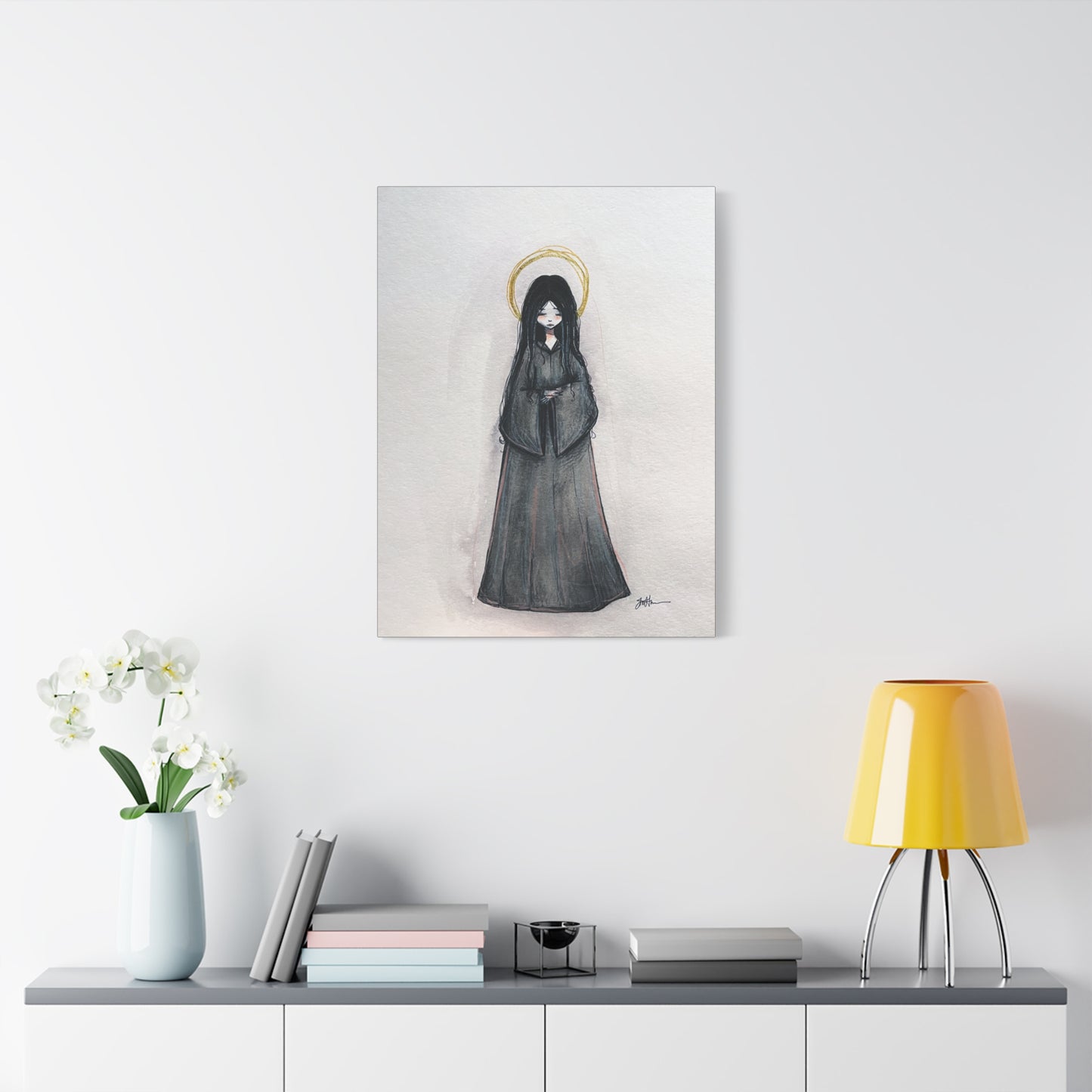 Blessed Mary Magdalen Kiota Hand-Drawn Catholic Canvas Print | Martyrs of Japan Sacred Art | Sanctified Solocosmo Religious Artwork