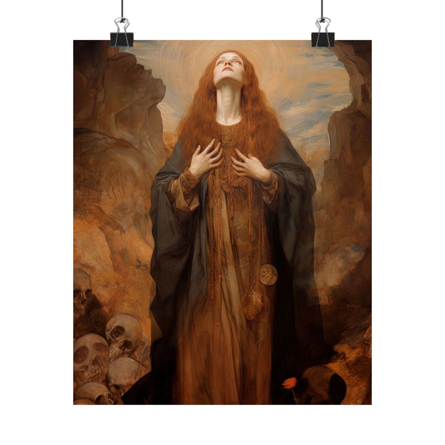 Saint Rosalia - Sanctified Souls Print - Multiple Sizes - Premium Matte Vertical Posters