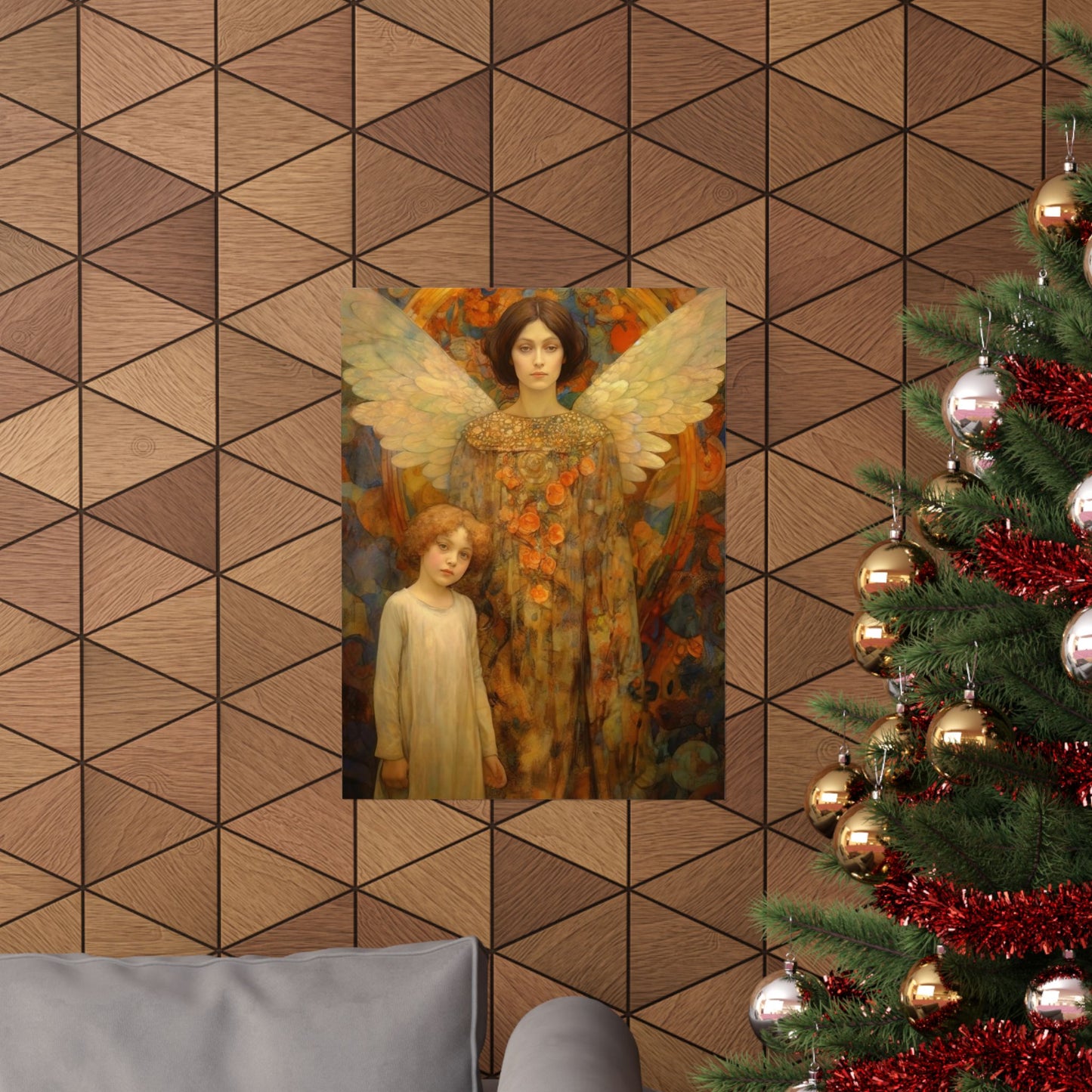 Heaven's Guardians - Sanctified Souls Print - Multiple Sizes - Premium Matte Vertical Poster - Guardian Angel