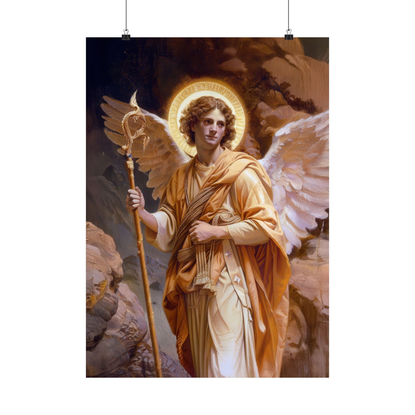 Saint Raphael the Archangel - Sanctified Souls Print - Multiple Sizes - Premium Matte Vertical Posters