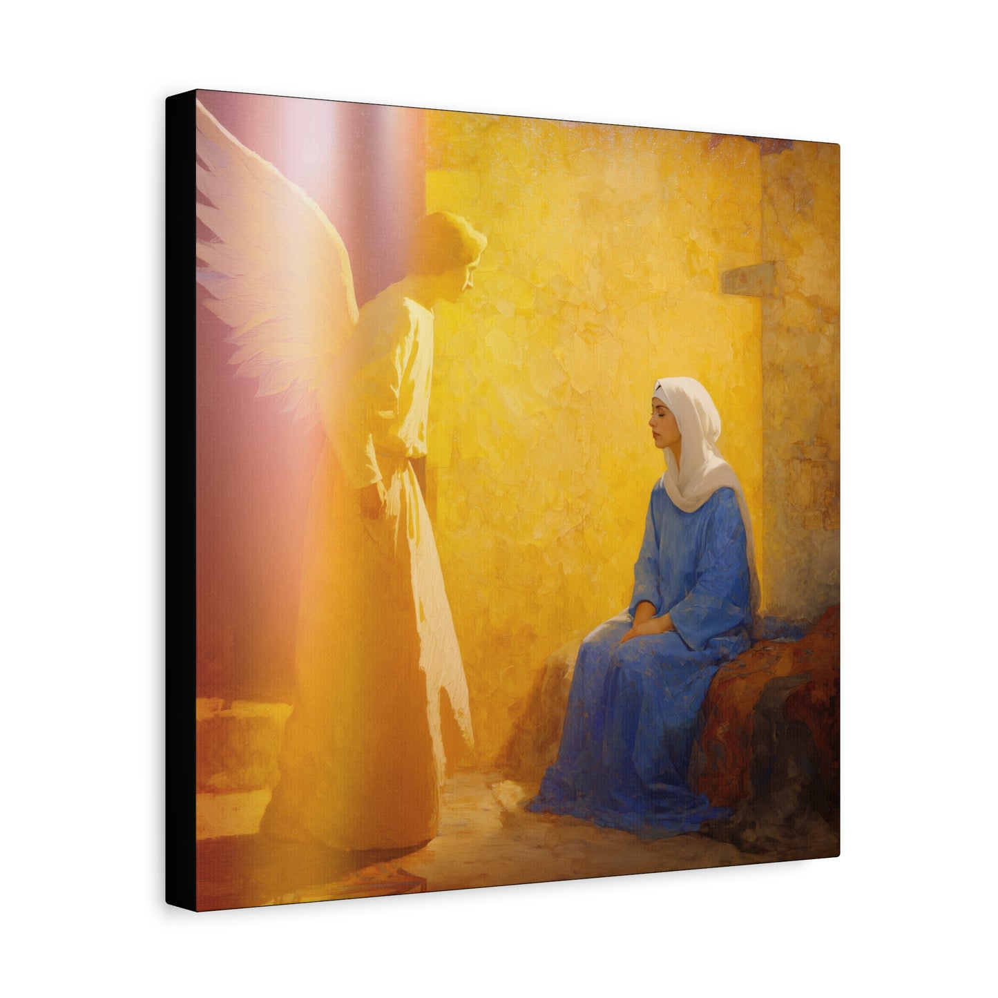 Mary's Yes - Quiet Fiat - Mother Mary - Marian Art - Gallery Wrapped Canvas - Print - Catholic Art Print