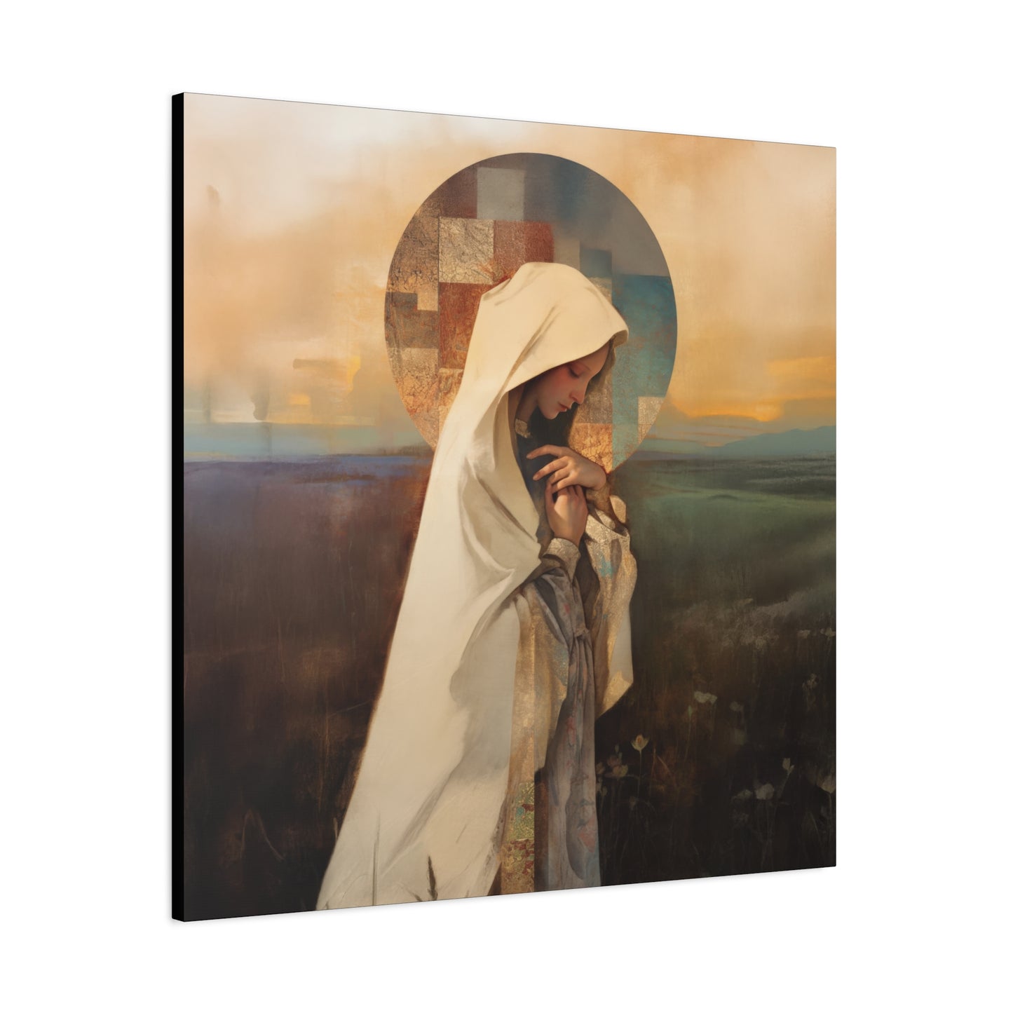 Our Lady of the Prairie - Multiple Sizes - Catholic Home art - Museum Wrapped Canvas - Sanctified Souls Print