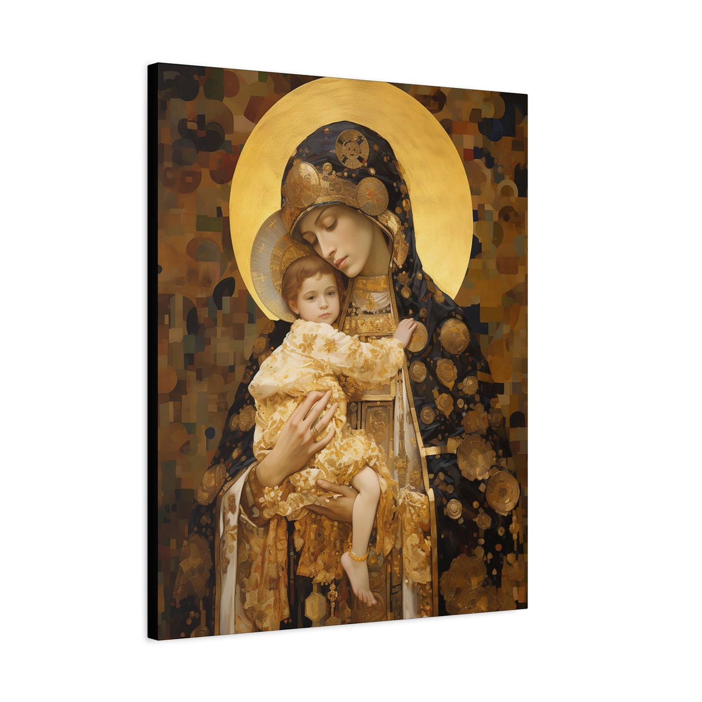 The Light of Love - Museum Wrapped Canvas - Sanctified Souls Print - Religious Art for your Home - The Virgin Mary and The Christ Child