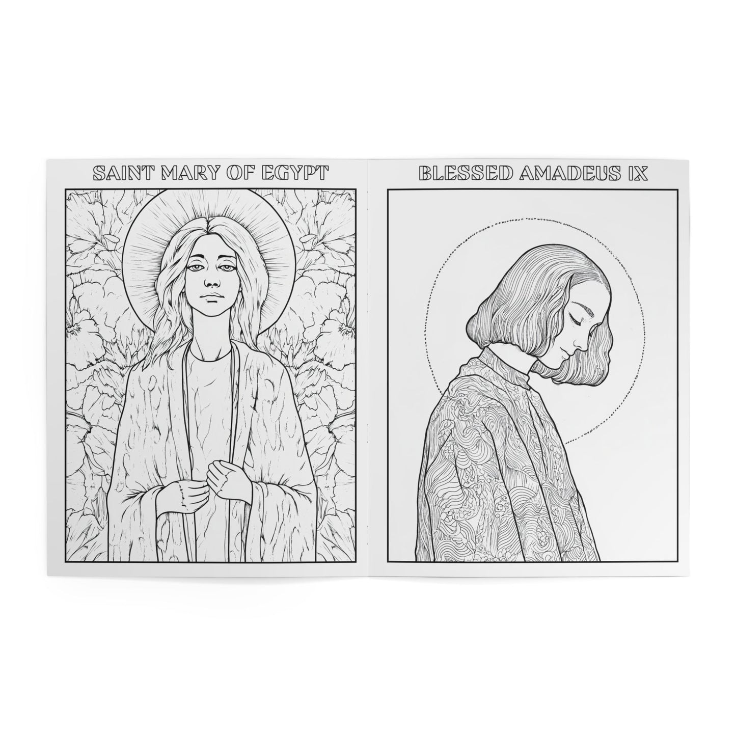 Catholic Saints Coloring Book for Kids | Christian Saint Coloring Pages | Homeschool Catholic Gift | Religious Coloring Book