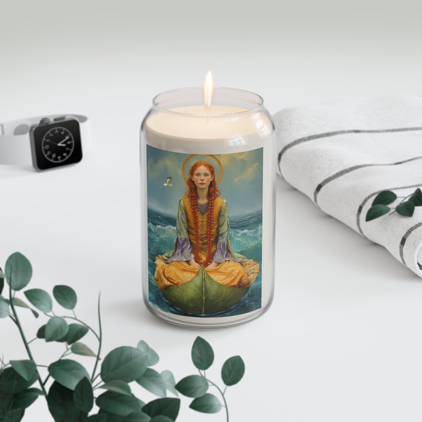 Saint Ia of Cornwall - Scented Prayer Candle, 13.75oz - Tall Size - Religious Prayer Candle - Catholic Art