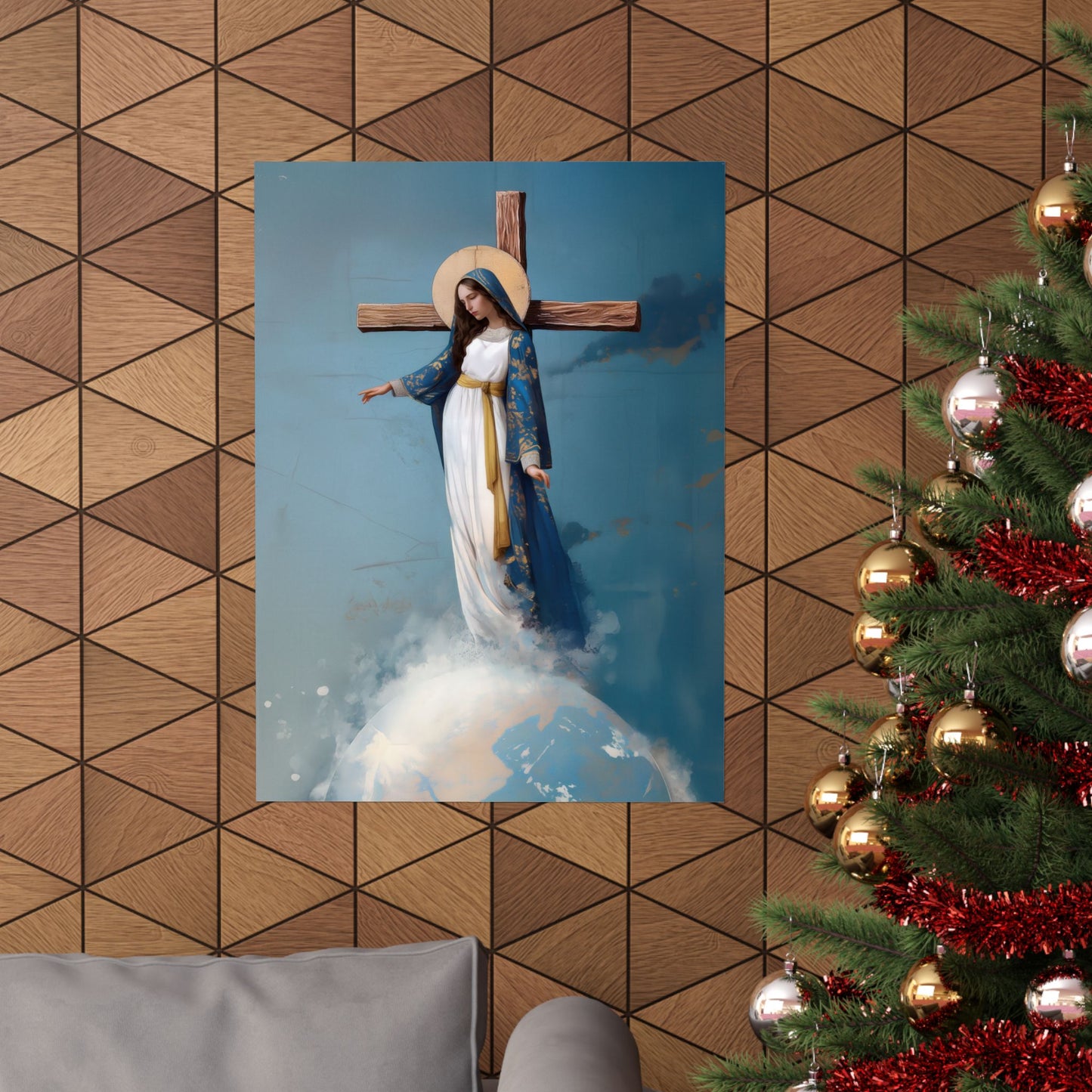 The Lady Of All Nations - Marian Devotion - Mother Mary - Sanctified Souls Print - Multiple Sizes - Premium Matte Vertical Posters