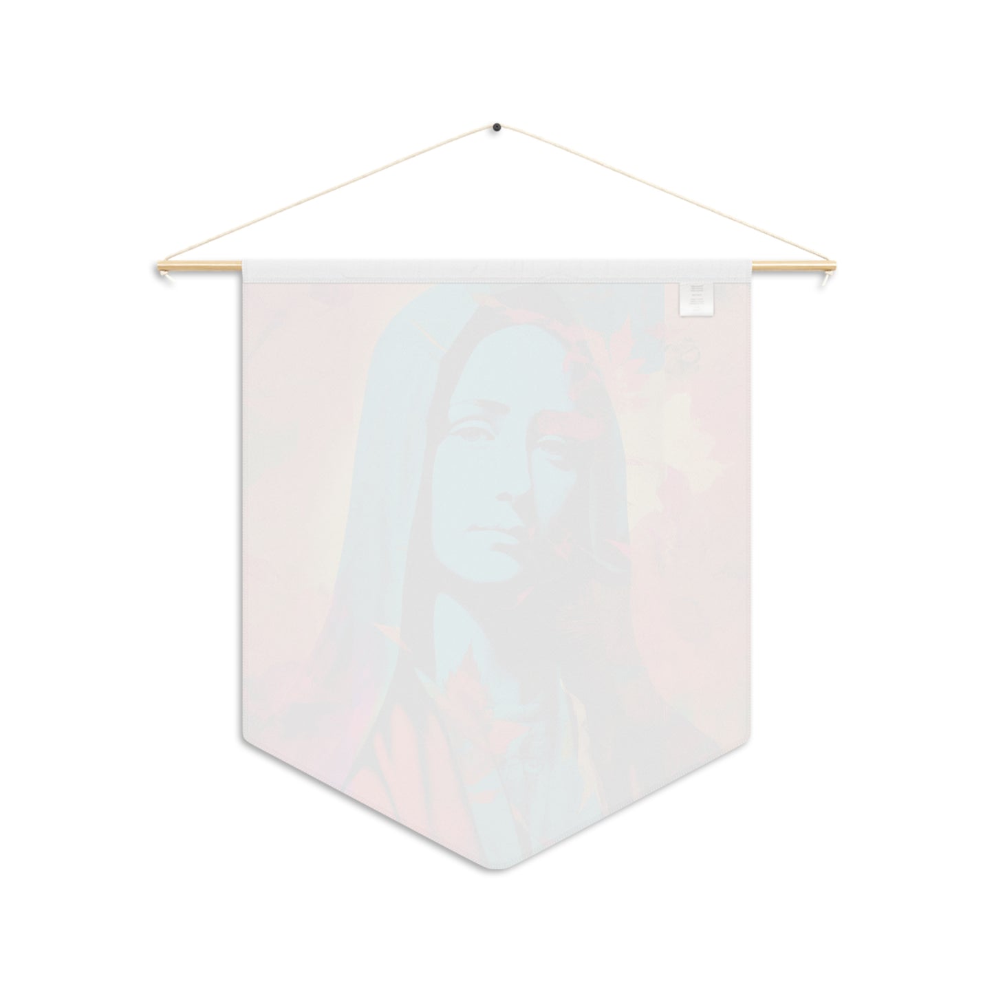 Mary the Blessed Virgin Wall Banner / Wall Hanging / Pennant - Prayer room art - Catholic Home -  18" x 21"
