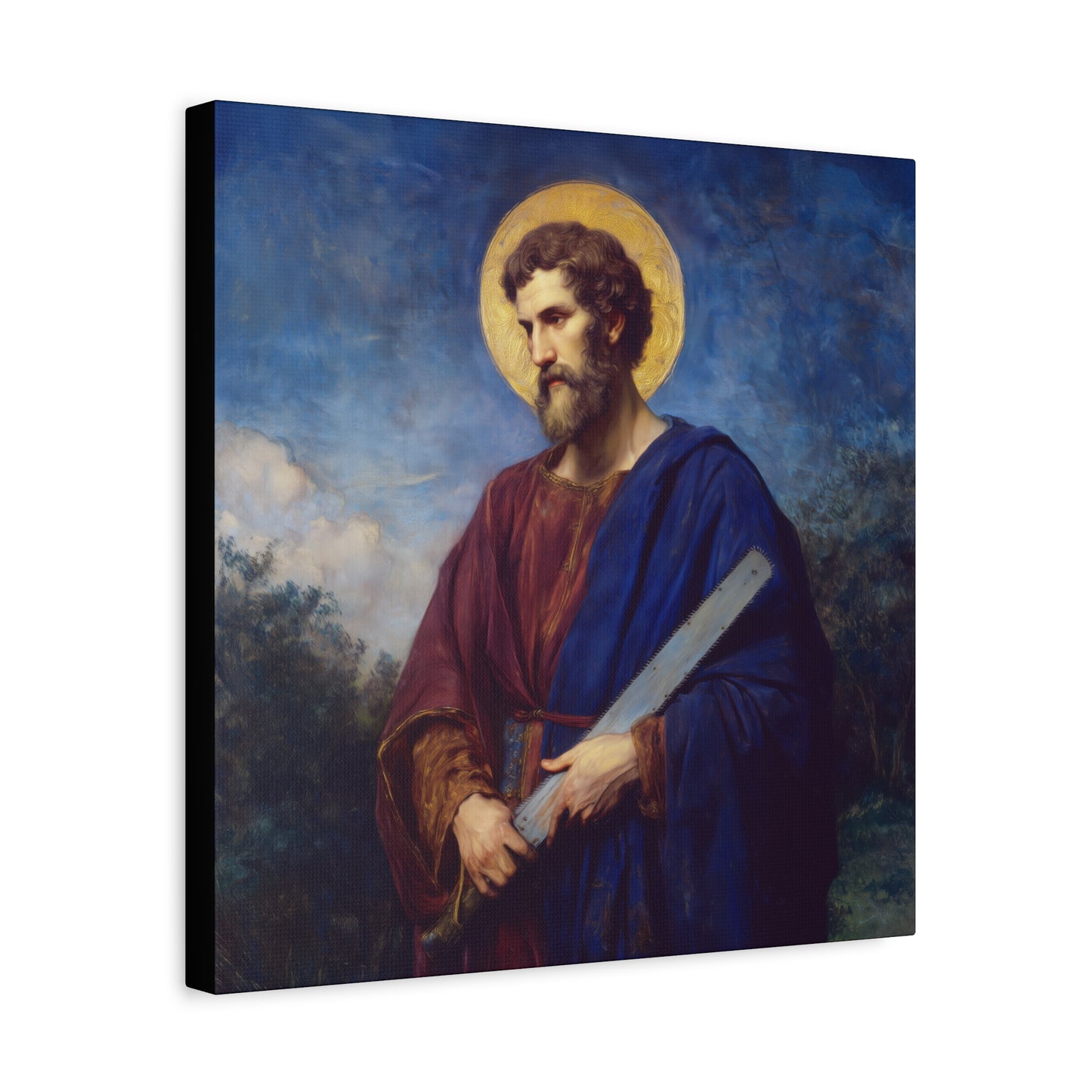 Saint Simon the Apostle  - Gallery Wrapped Canvas - Print - Religious Art for your Home - Catholic Art