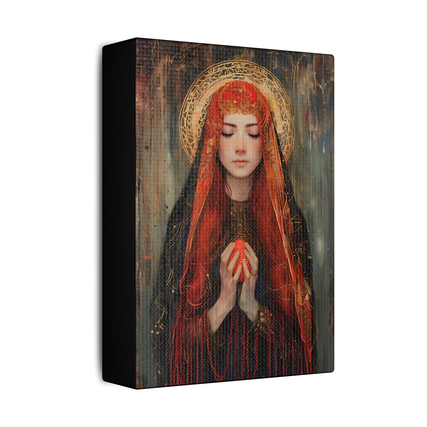 Devotion of Mary Magdalene - Saint Mary Magdalene and the Red Easter Egg - Museum Wrapped Canvas - Print - Religious Art for your Home