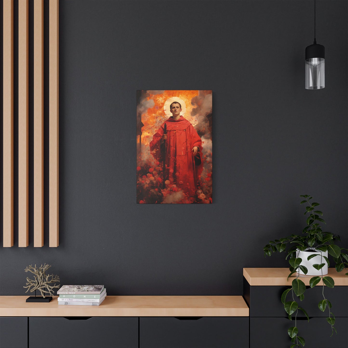 Saint Lawrence Deacon and Martyr Canvas Print - Multiple Sizes - Catholic Home art - Museum Wrapped Canvas - Sanctified Souls Print