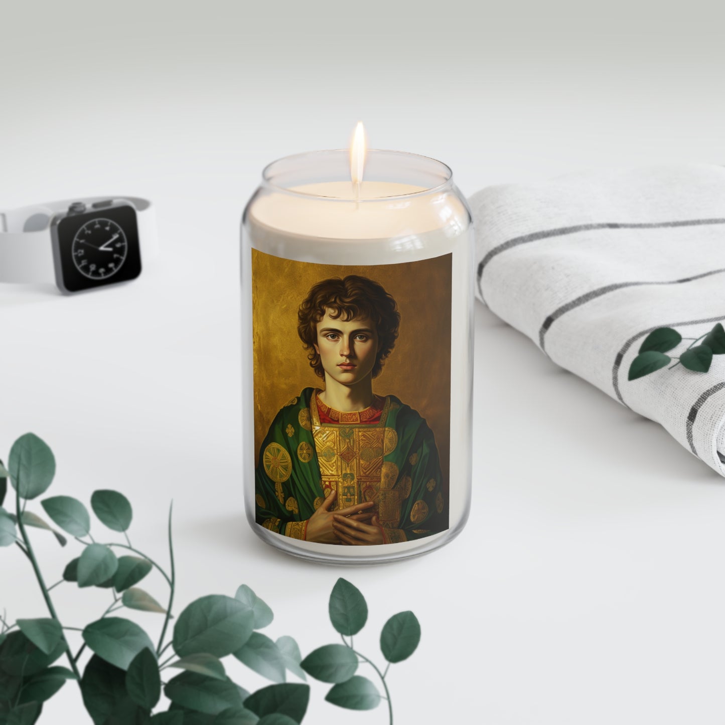 Saint Pantaleon - Scented Prayer Candle, 13.75oz - Tall Size - Religious Prayer Candle - Catholic Art - Religious Gift