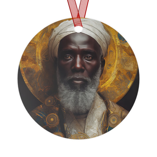 Saint Benedict the Moor Ornament - Religious Holiday Christmas Ornament and Keepsake - Double sided Keepsake Religious Ornament